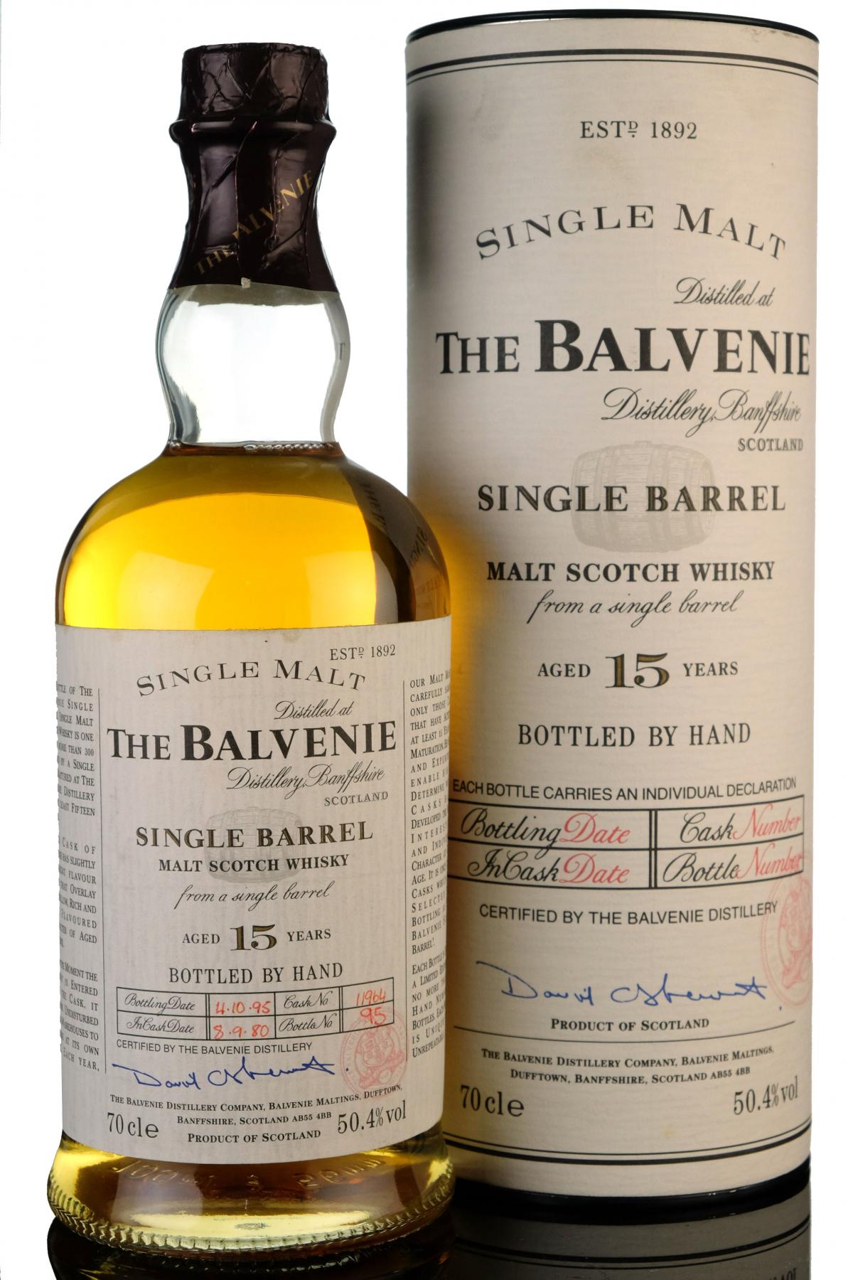 Balvenie 19801995  15 Year Old  Single Barrel