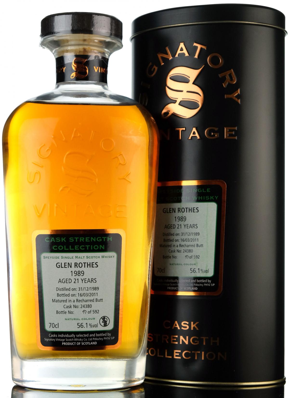Glenrothes 1989-2001 - 21 Year Old - Signatory Vintage
