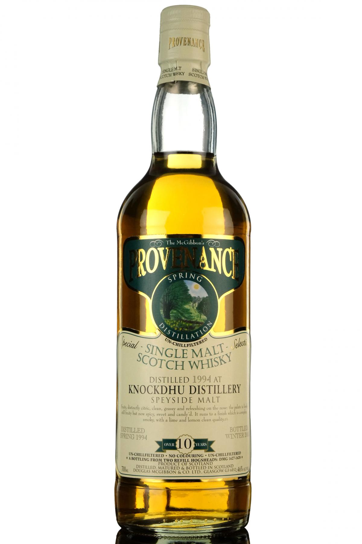 Knockdhu 19942005  10 Year Old  Provenance