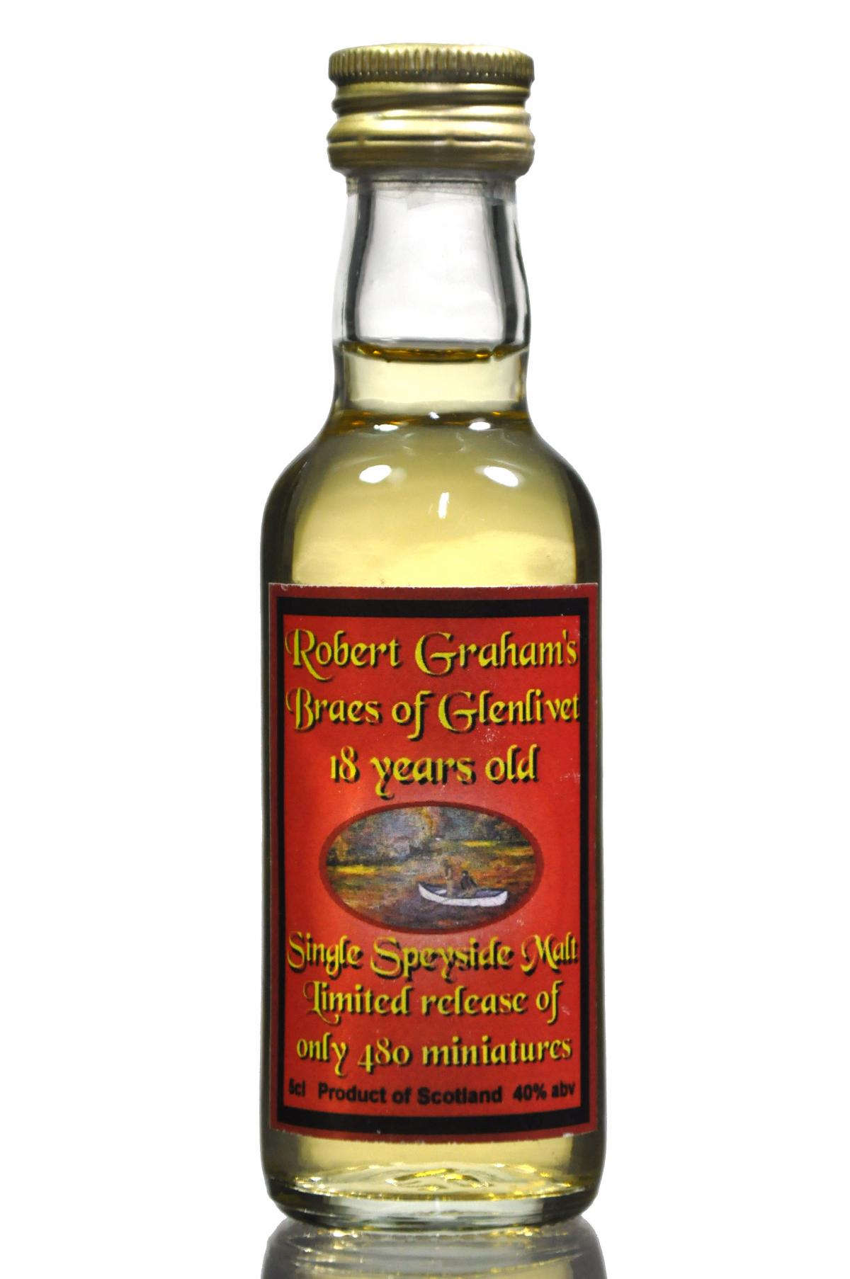Braes Of Glenlivet 18 Year Old - Robert Graham Miniature
