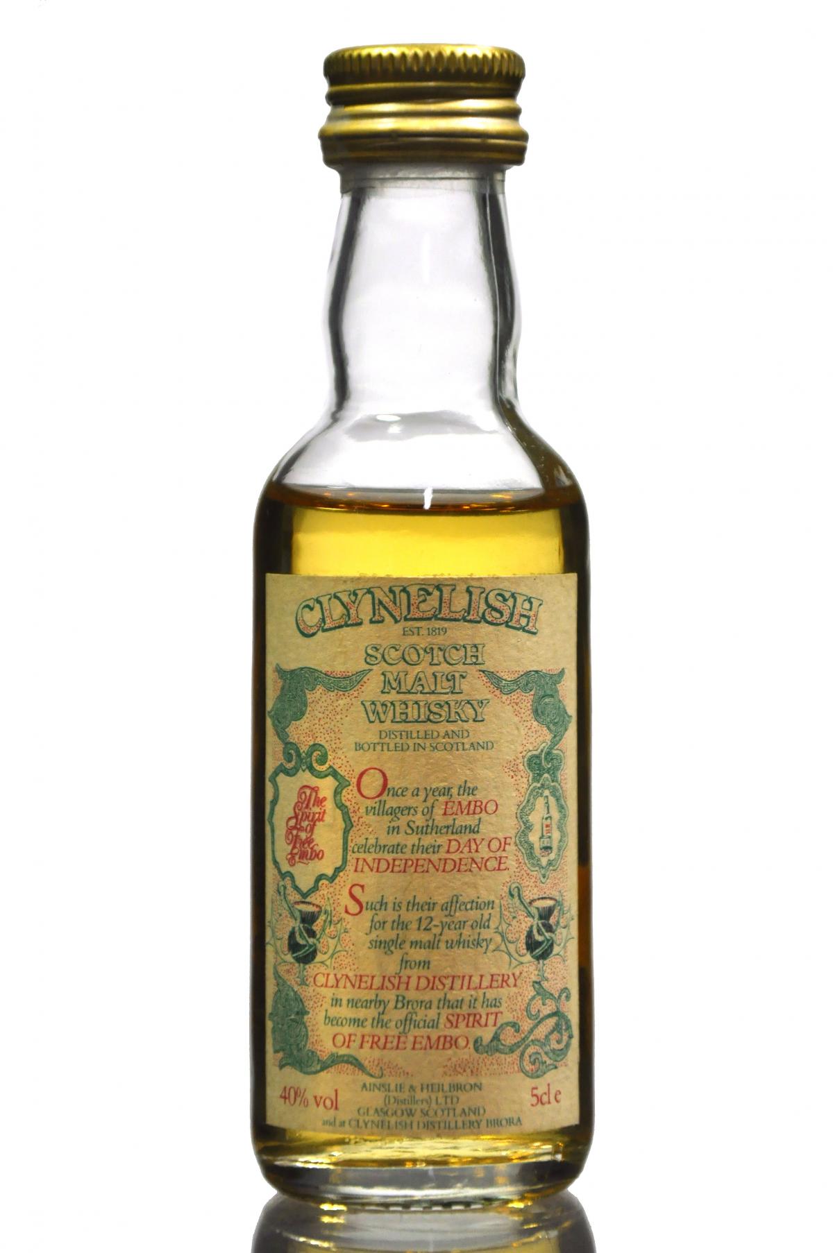 Clynelish 12 Year Old - Spirit Of Free Embo Miniature