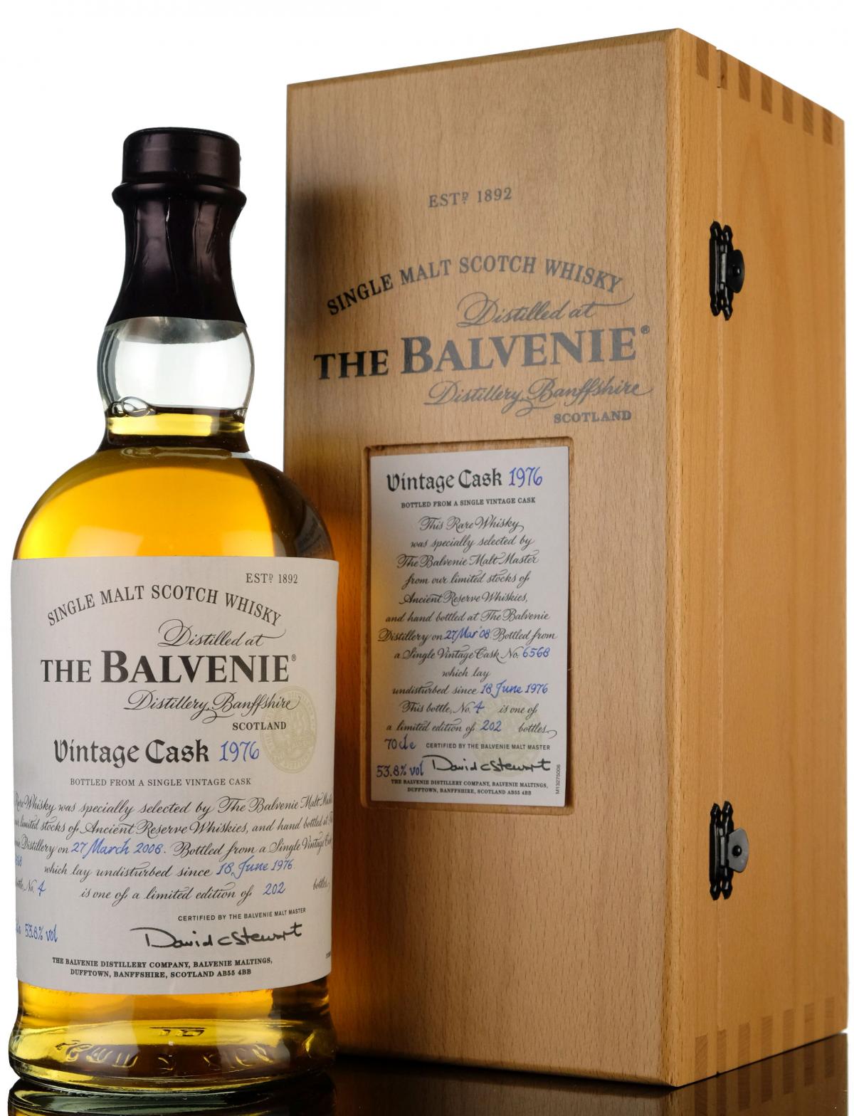 Balvenie 1976-2008 - Single Cask 6568 - 202 Bottles