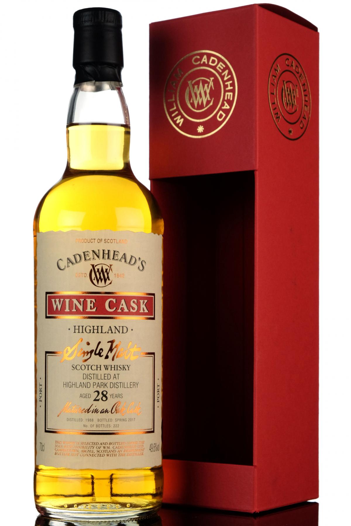 Highland Park 1988 - 2017 28 Cadenheads Port Cask