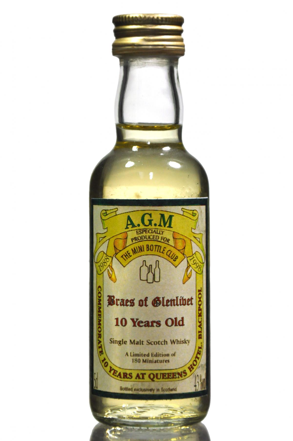 Braes Of Glenlivet 10 Year Old - Mini Bottle Club AGM Miniature