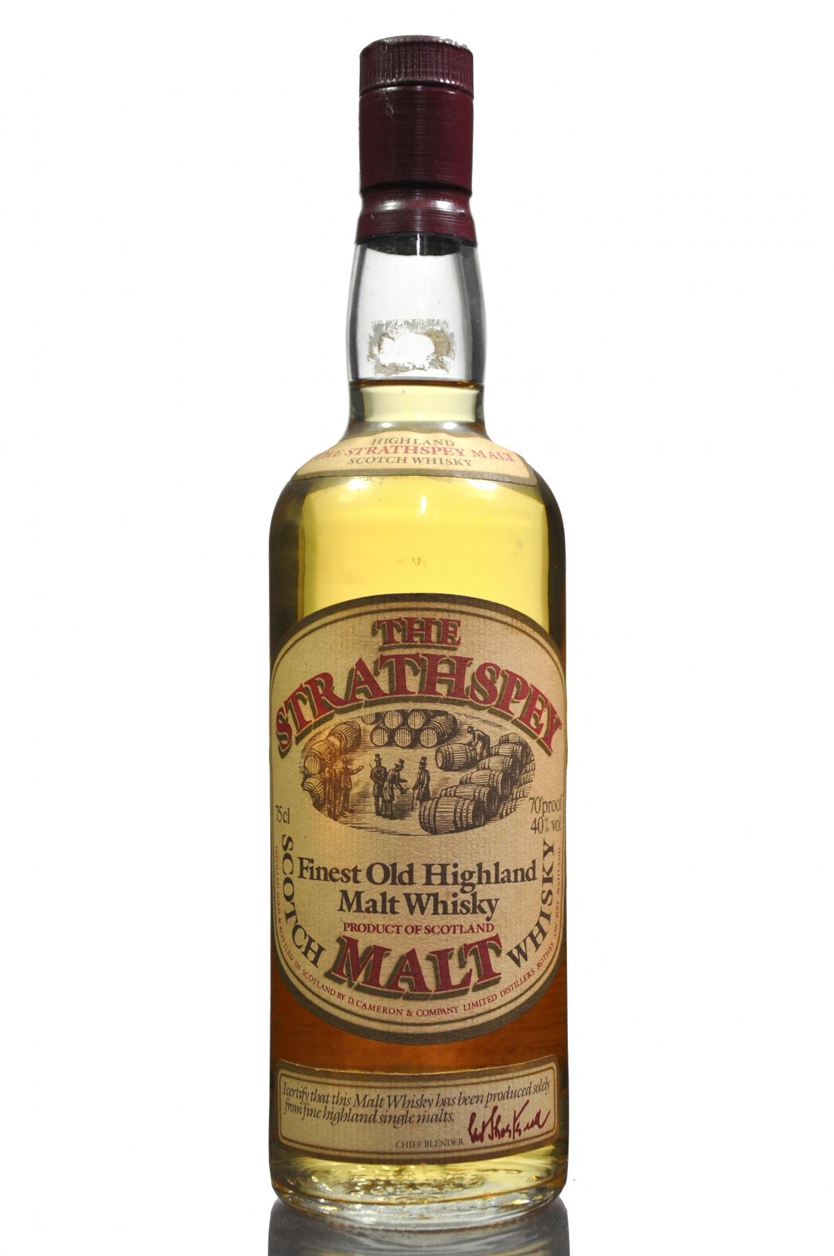 Strathspey Malt - Circa 1980