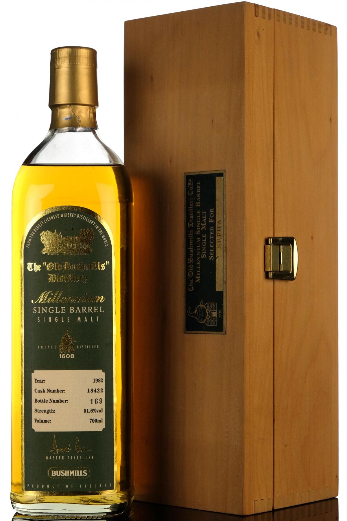 Bushmills 1982 Millennium Irish Whiskey Single Cask 18422