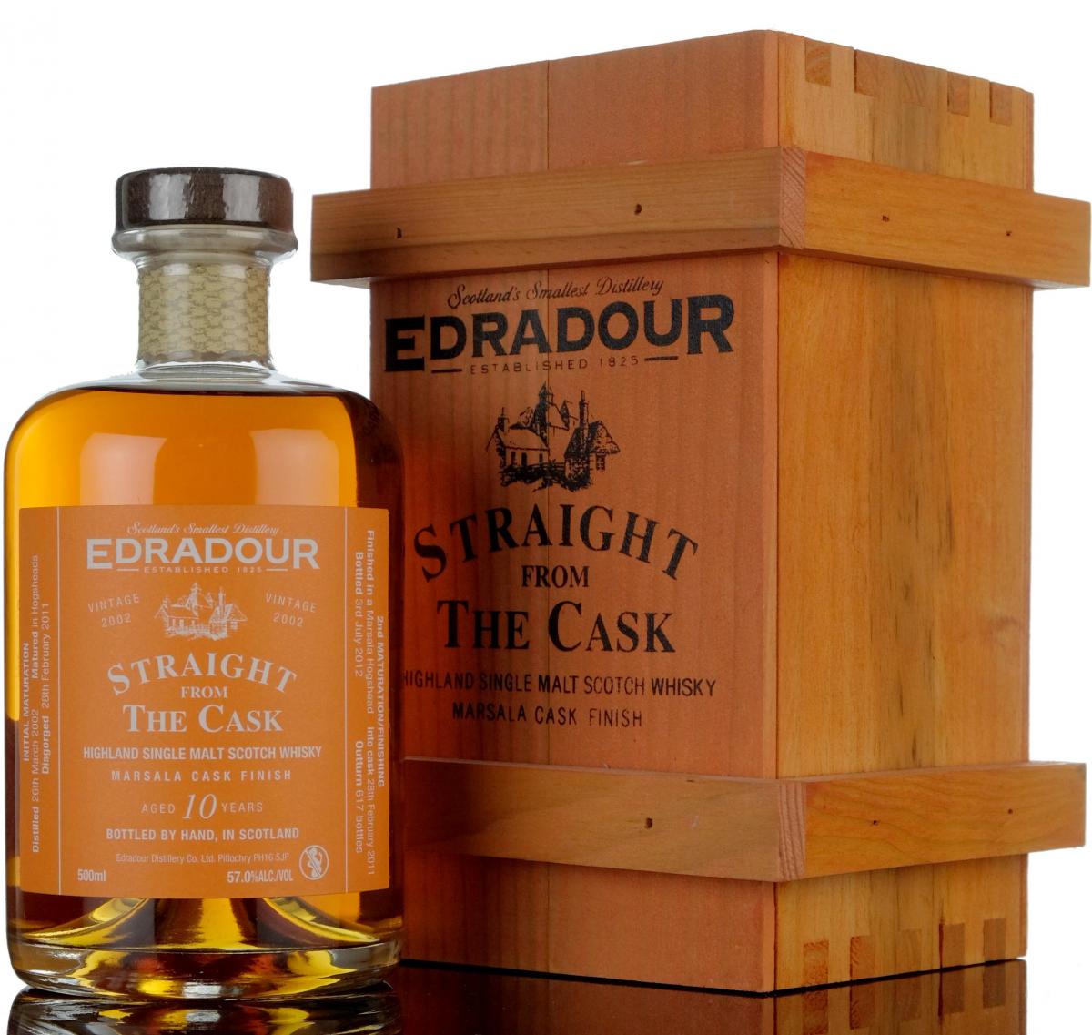 Edradour 2002-2012 - 10 Year Old - Straight From The Cask - Marsala Cask Finish