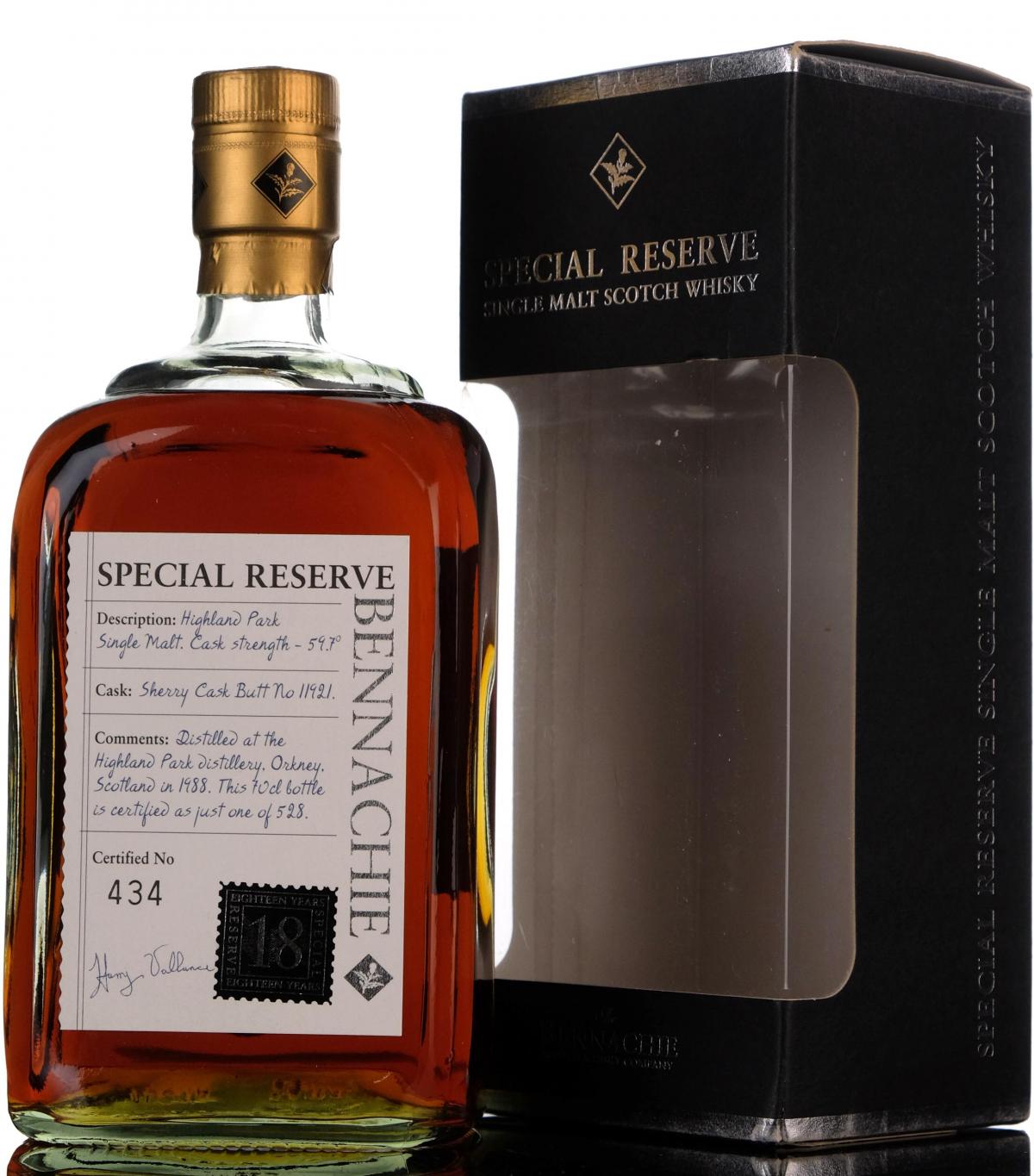 Highland Park 1988 - 18 Year Old - Bennachie