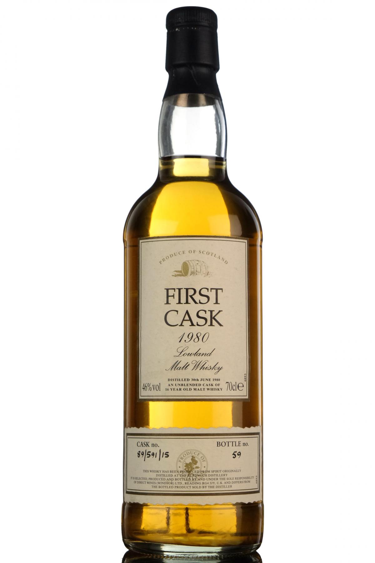 Bladnoch 1980 - 16 Year Old - First Cask 89/591/15