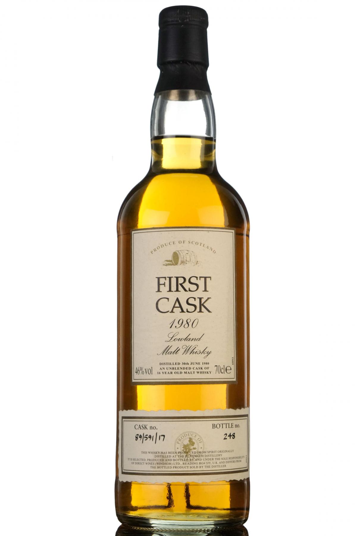 Bladnoch 1980 - 16 Year Old - First Cask 89/591/17