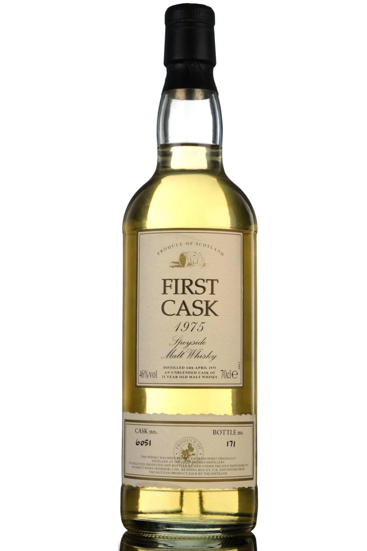 Glenrothes 1975  21 Year Old  First Cask 6051