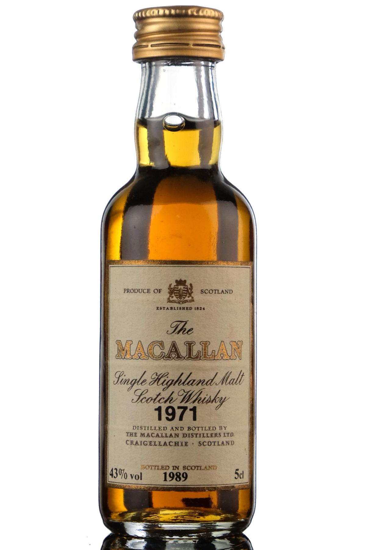 Macallan 1971-1989 - 18 Year Old - Sherry Cask - Miniature