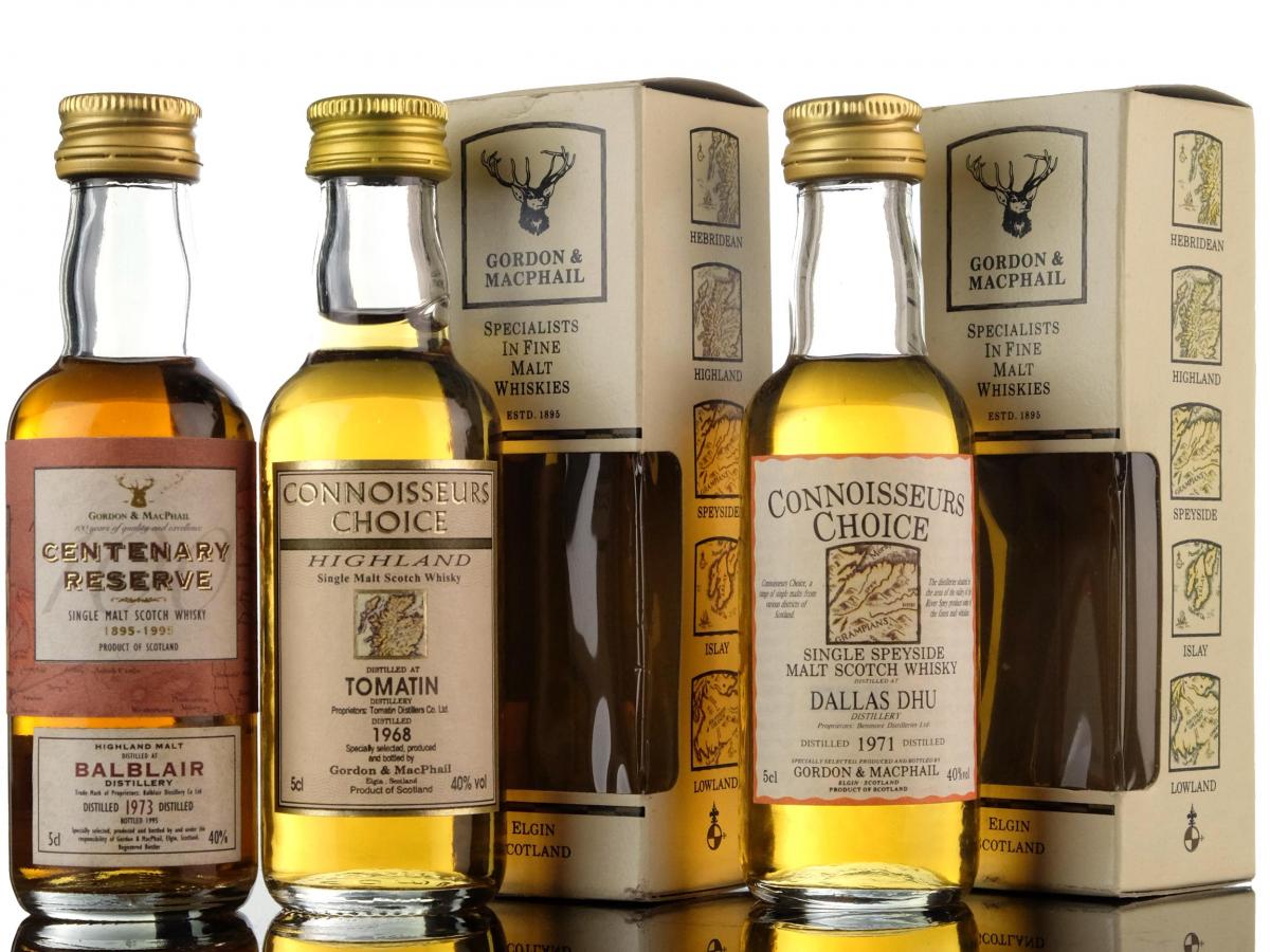 3 x Gordon & MacPhail Miniatures