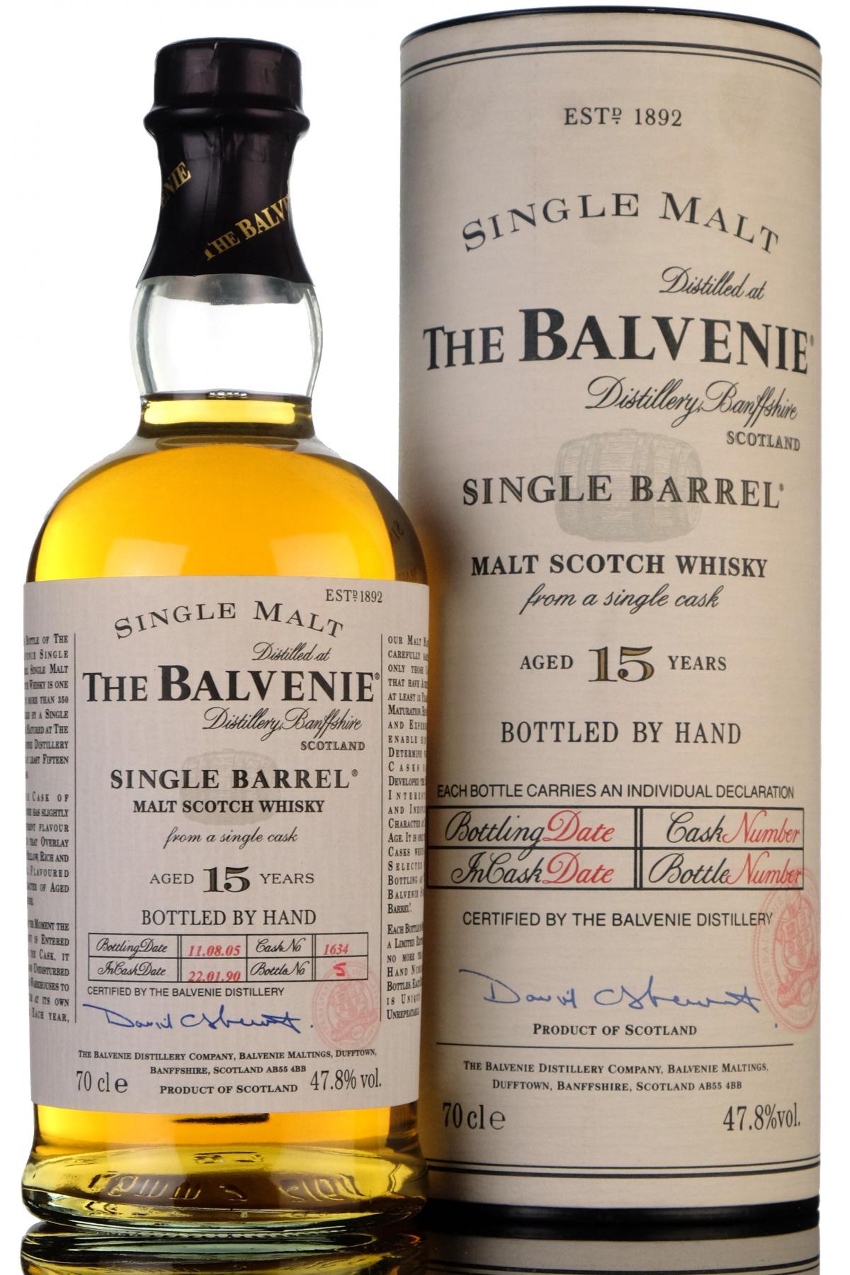 Balvenie 1990-2005 - 15 Year Old - Single Barrel 1634