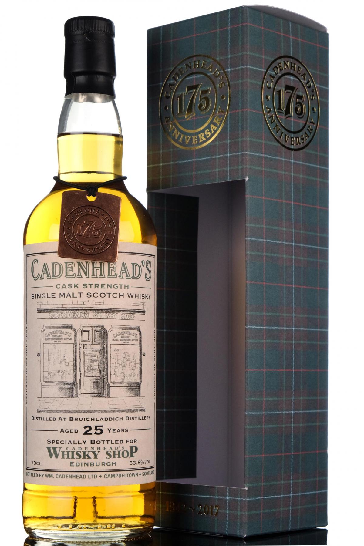 Bruichladdich 1992-2017 -25 Year Old - Cadenheads Whisky Shop Edinburgh