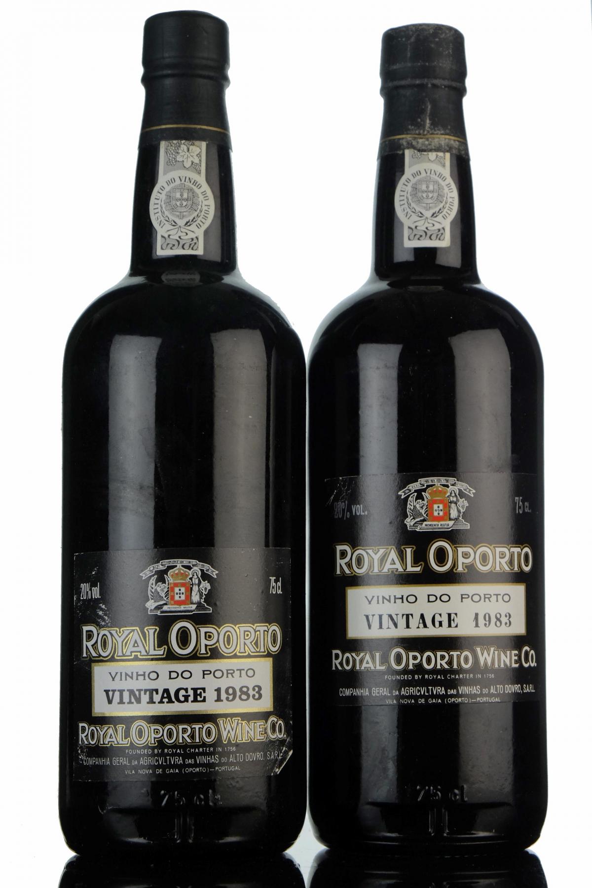 2 x Royal Oporto 1983 Vintage Port