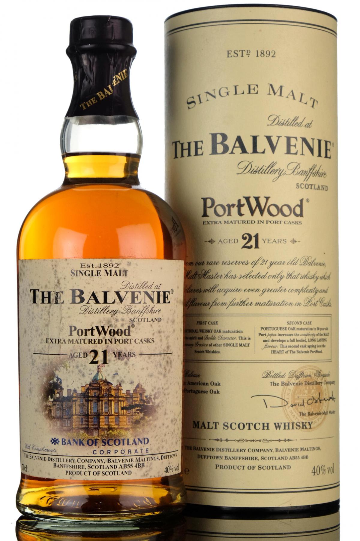 Balvenie 21 Year Old  Port Wood  Bank Of Scotland