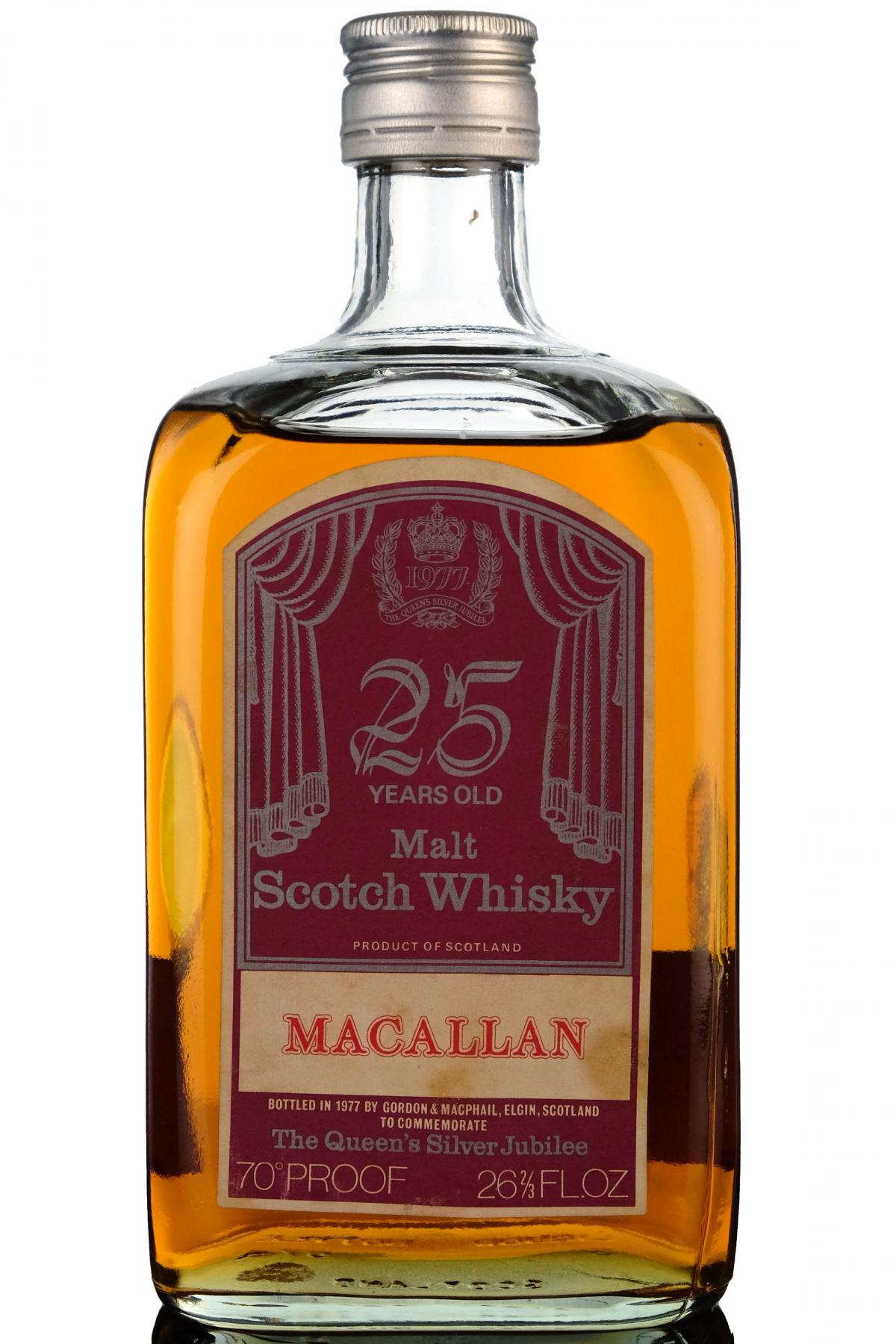 Macallan 25 Year Old - Gordon & MacPhail - Silver Jubilee 1977