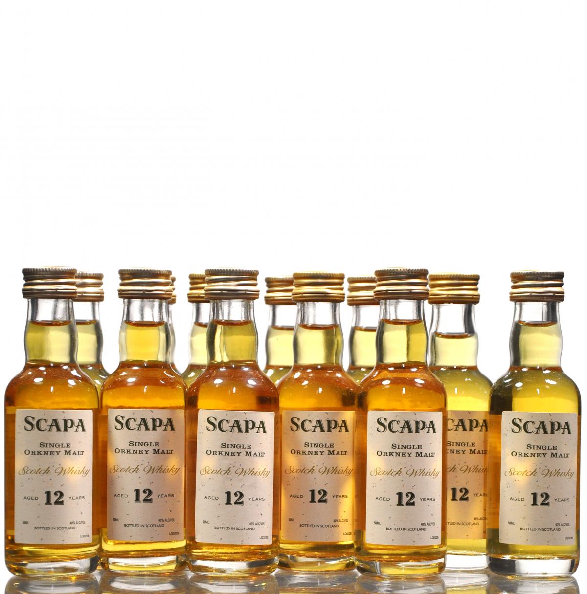 12 x Scapa 12 Year Old Miniatures