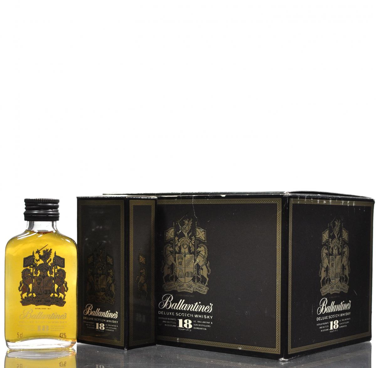 10 x Ballantines 18 Year Old Miniatures