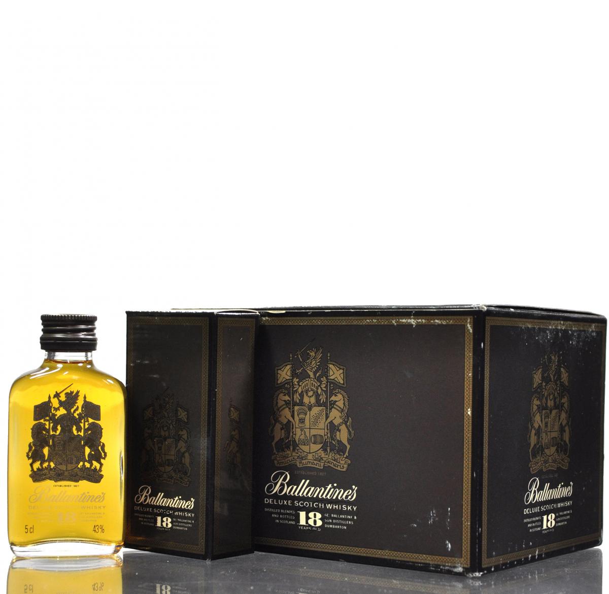 12 x Ballantines 18 Year Old Miniatures