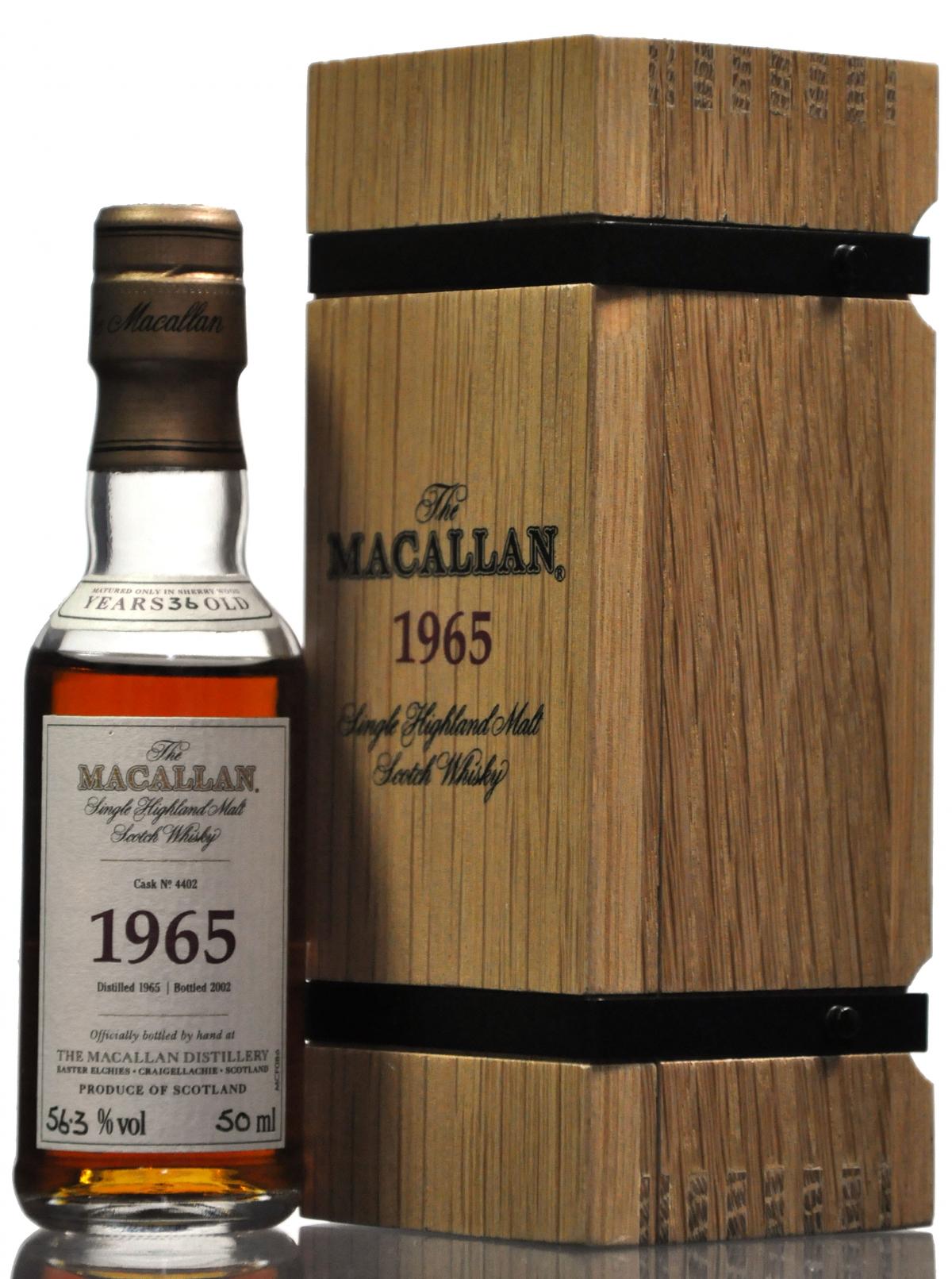Macallan 1965-2002 - 36 Year Old - Fine & Rare - Cask 4402 - Miniature