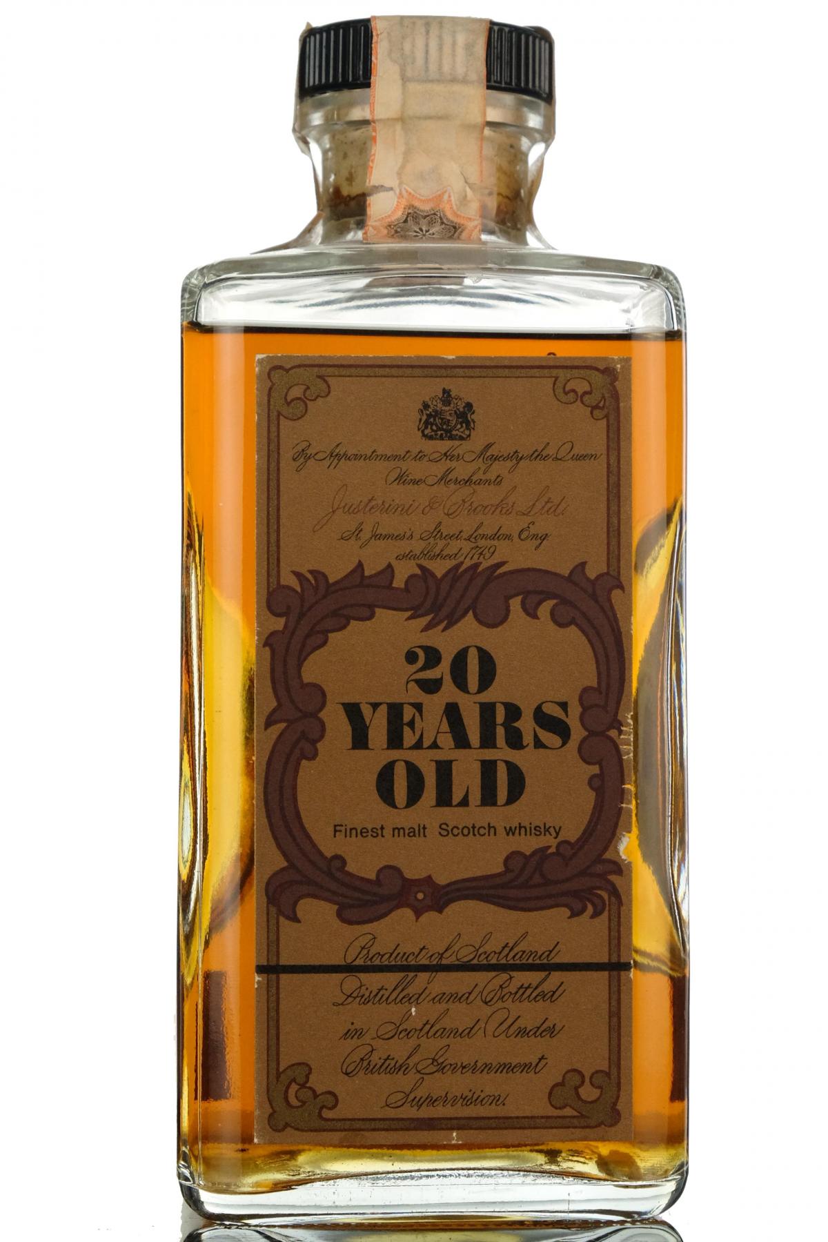 J&B 20 Year Old - Pure Malt - 1970s