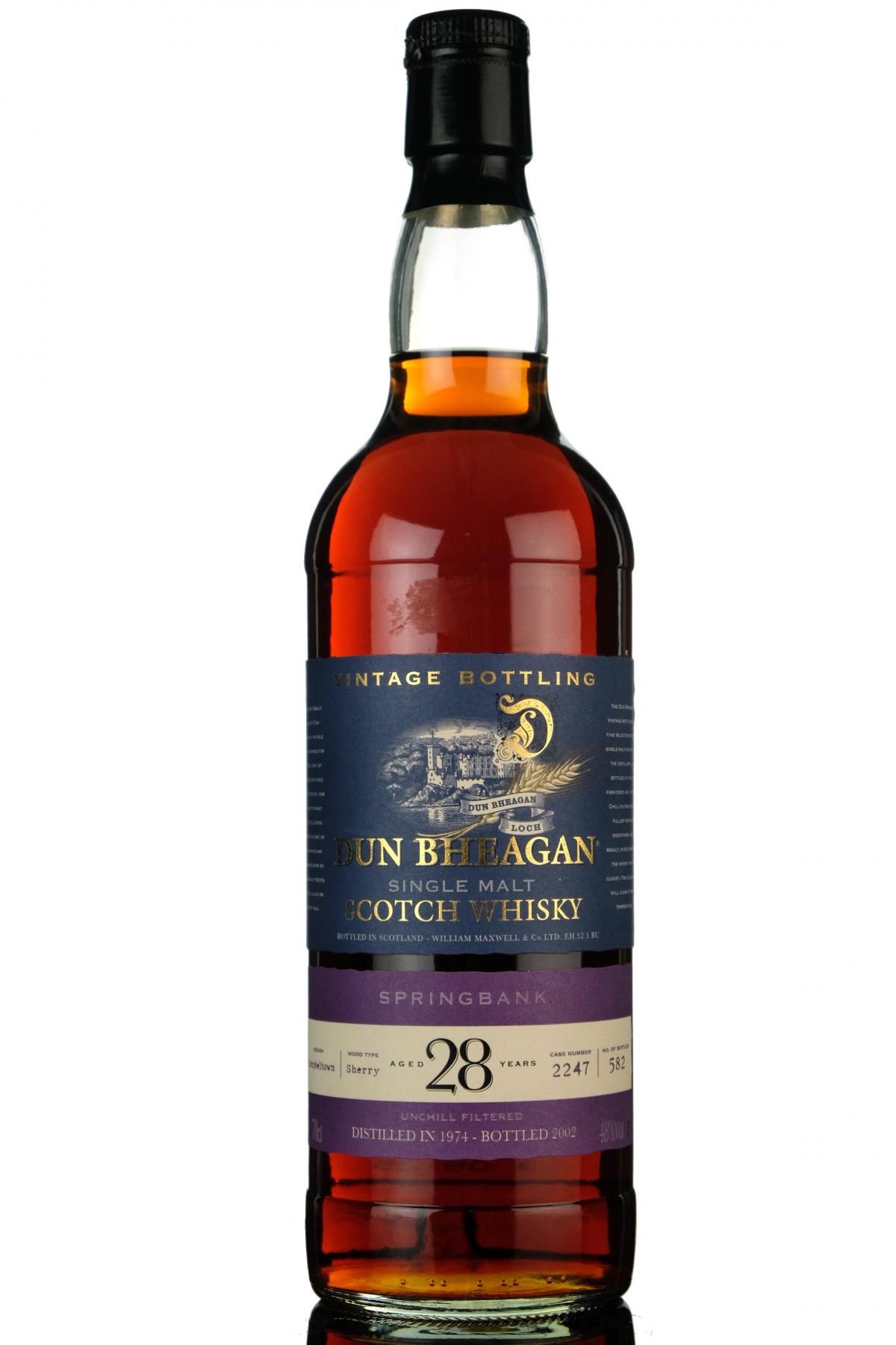 Springbank 1974 - 2002 28 Dun Bheagan