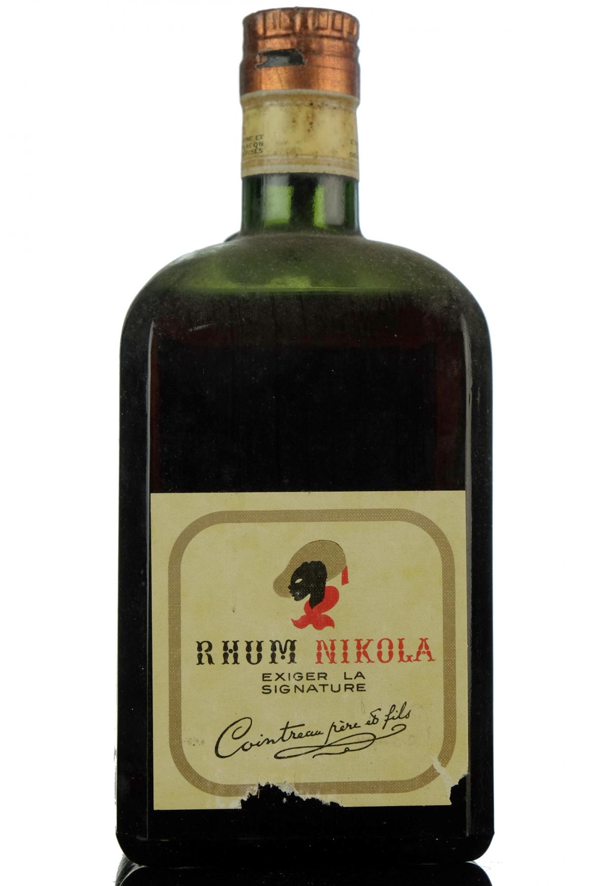 Very Old Rhum Nikola Imported For Cointreau 1930s