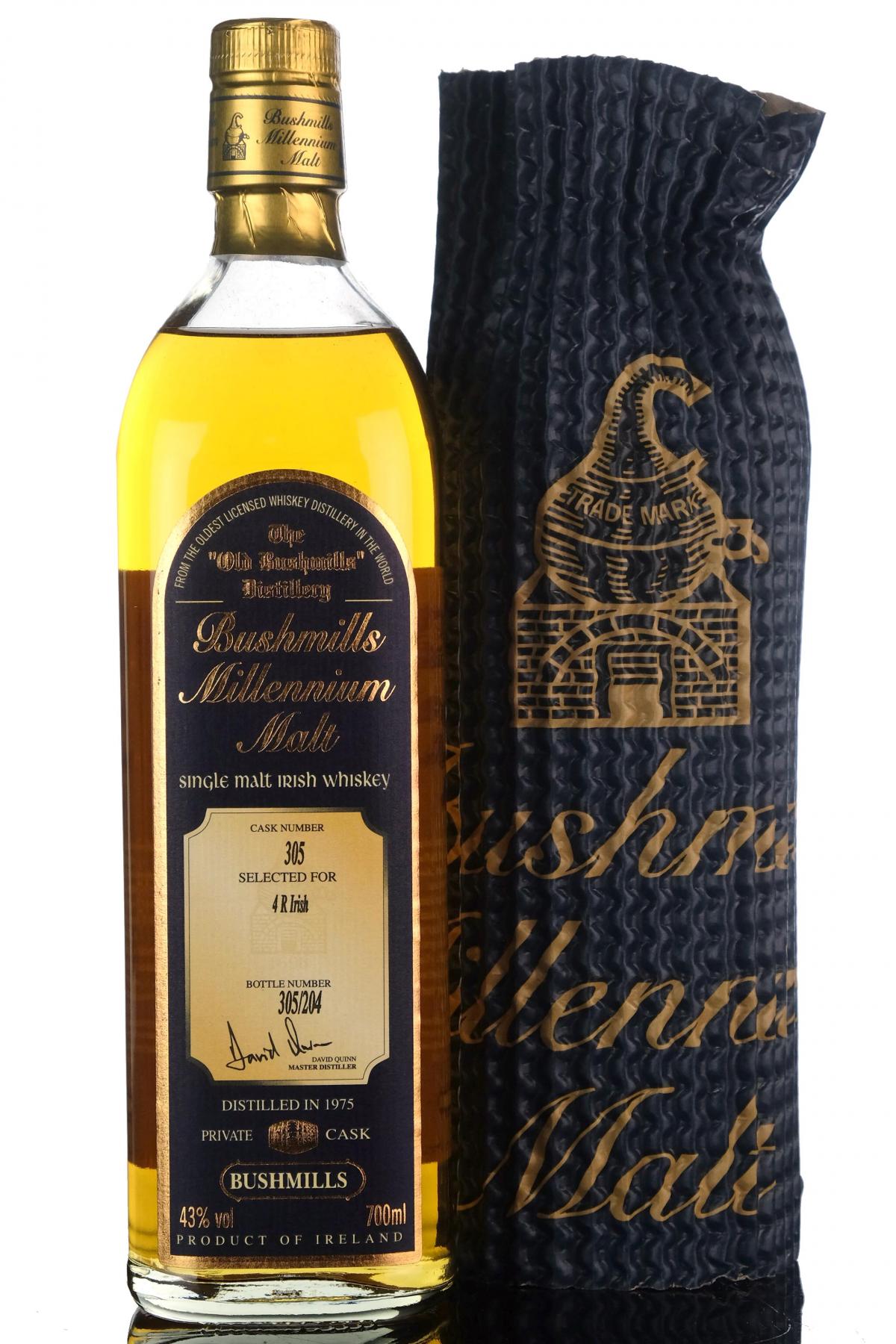 Bushmills 1975 - 2000 Millennium Irish Whiskey Cask 305