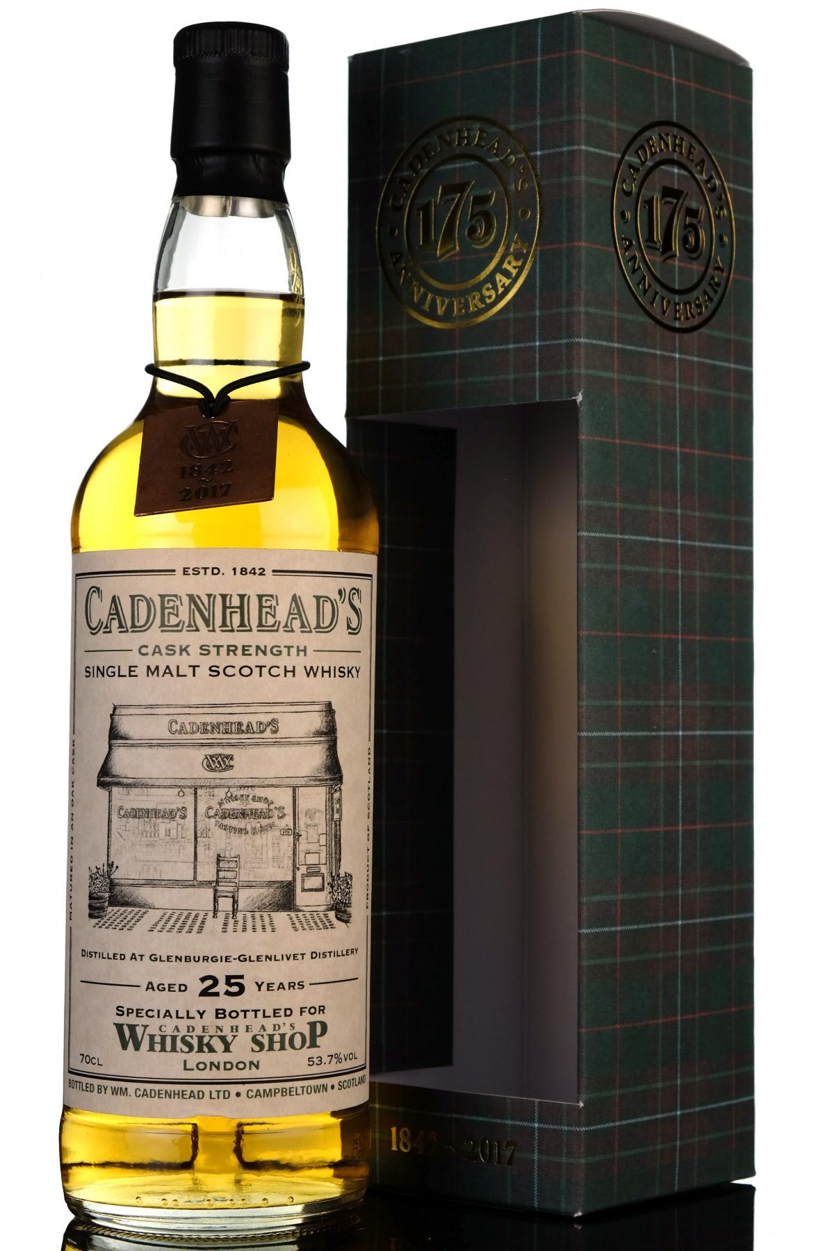 Glenburgie 1992-2017 -25 Year Old - Cadenheads Whisky Shop London - 175th Anniversary