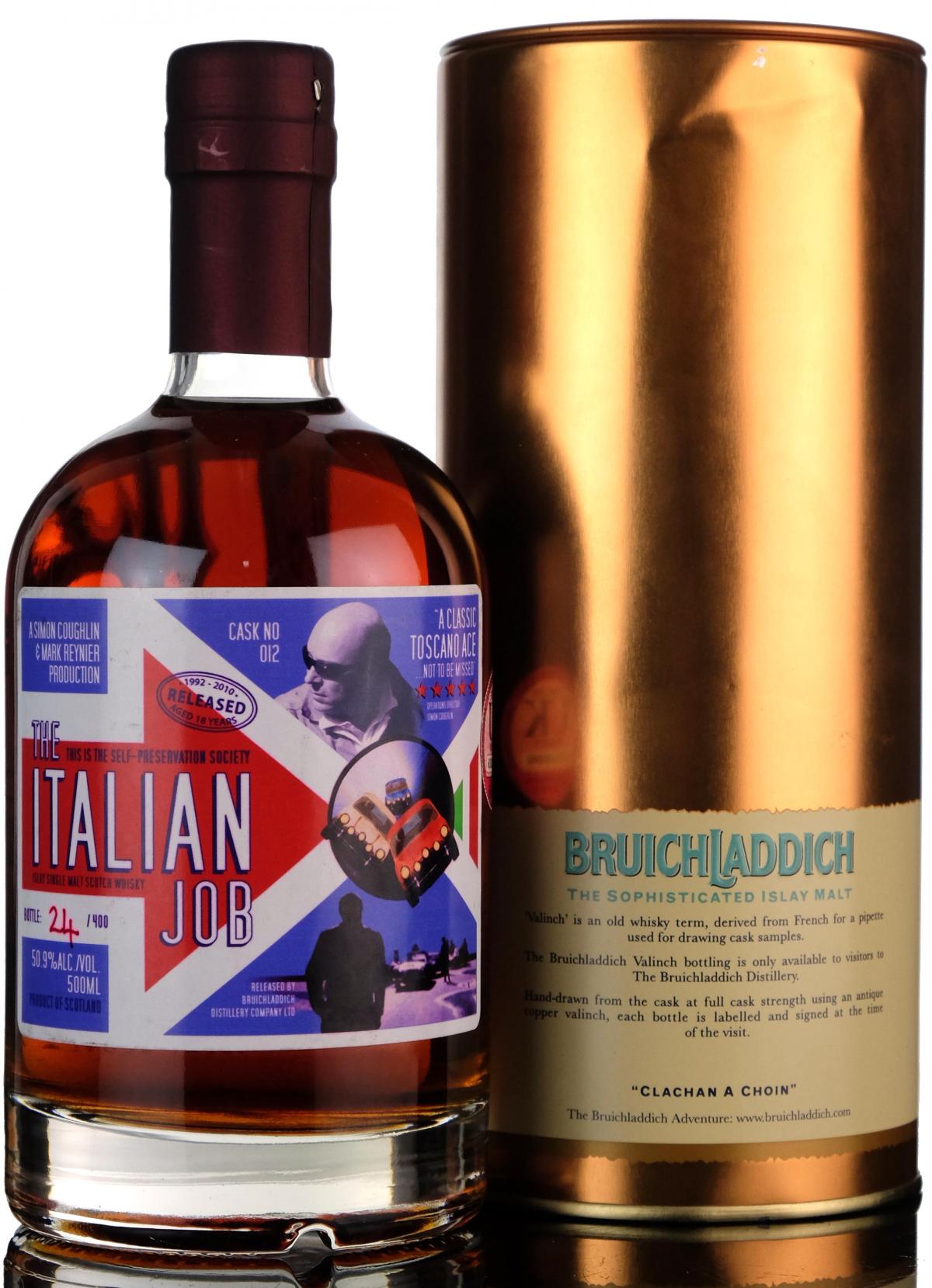 Bruichladdich 1992  Valinch  The Italian Job