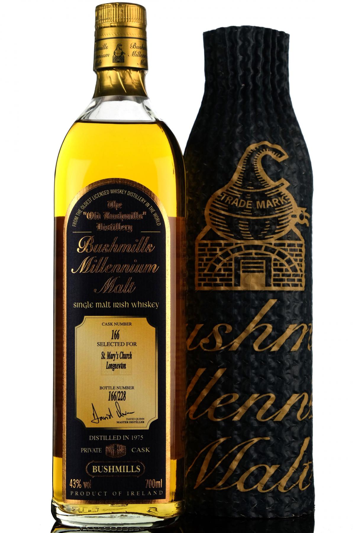 Bushmills 19752000 Millennium Irish Whiskey Cask 166