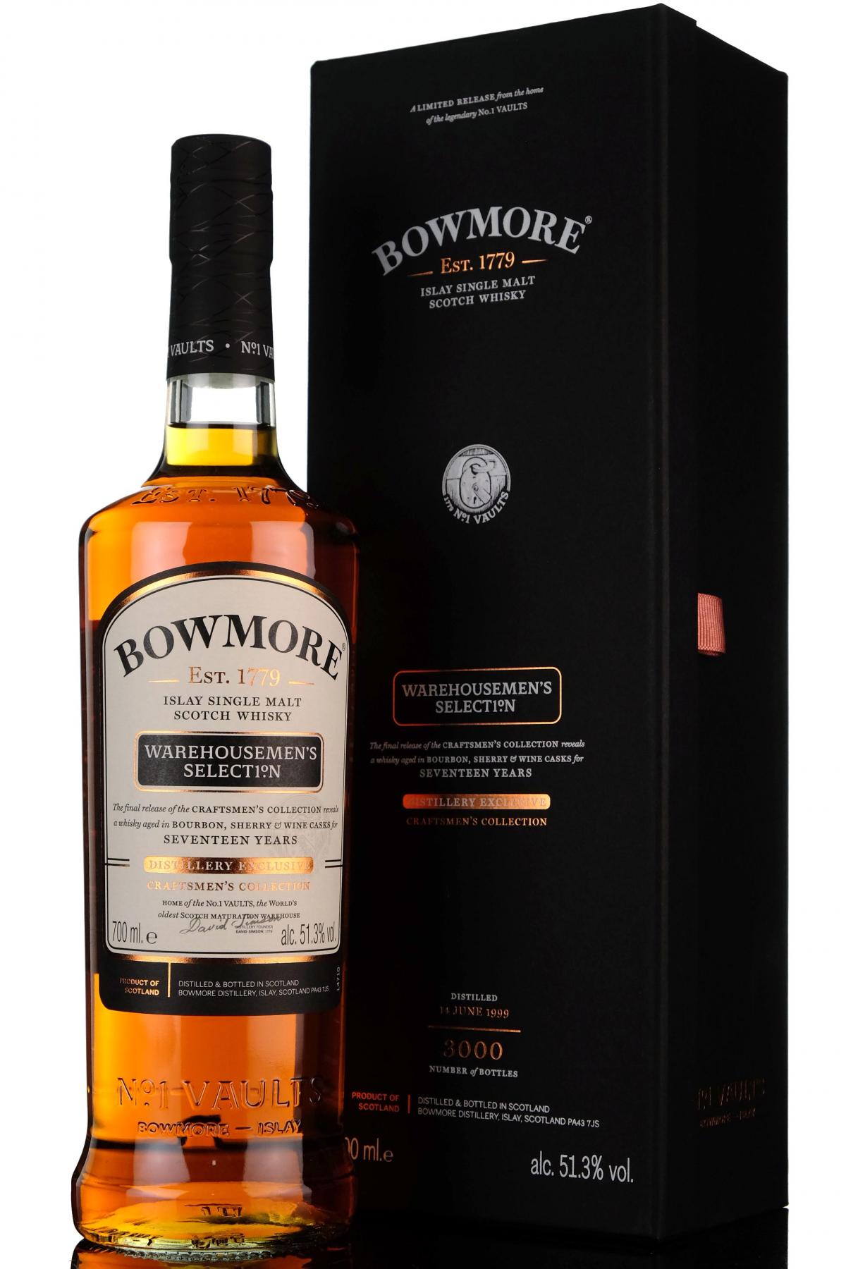 Bowmore 1999 - 17 Year Old - Warehousemens Selection