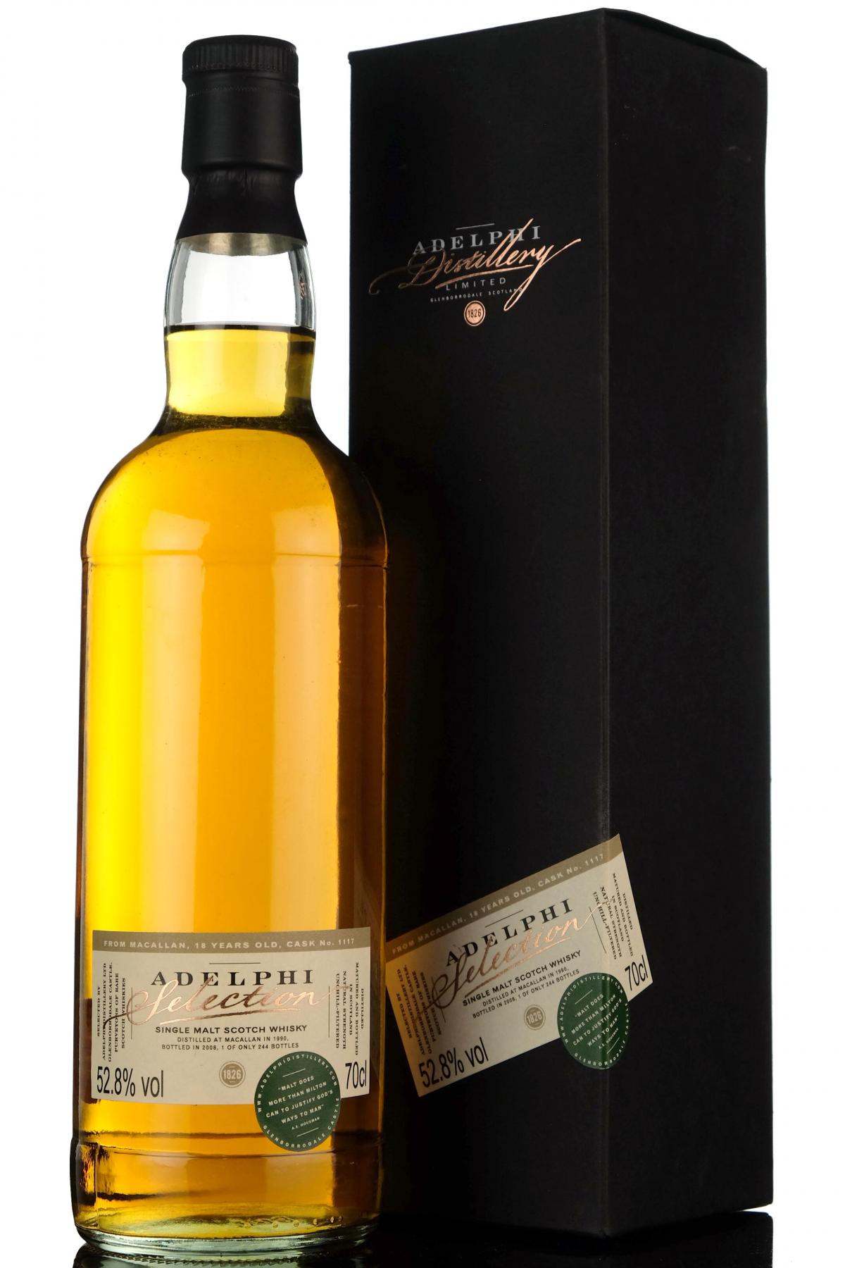 Macallan 1990 - 2008 18 Adelphi Single Cask 1117
