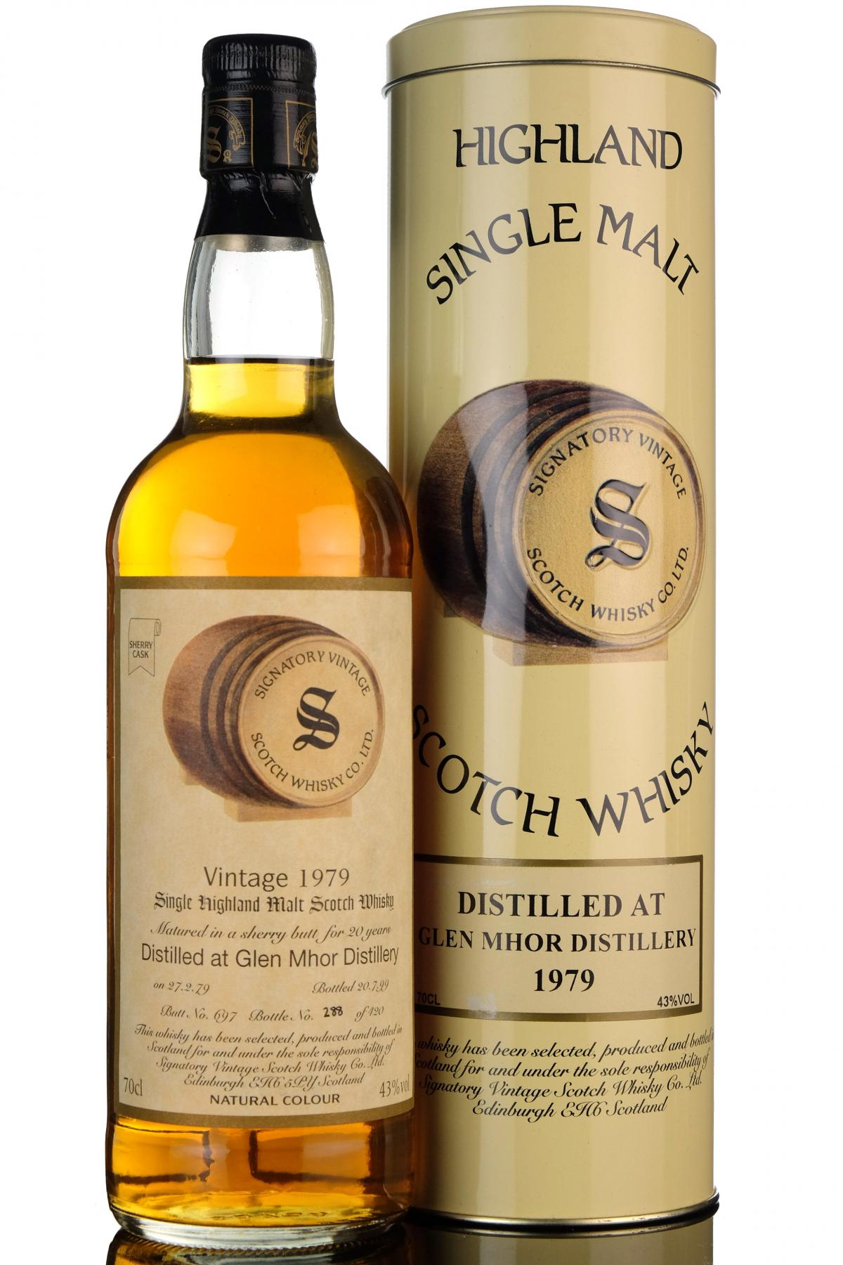 Glen Mhor 1979 - 1999 20 Signatory Vintage