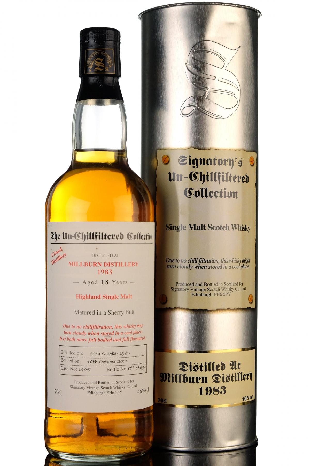 Millburn 19832001  18 Year Old  Signatory Vintage