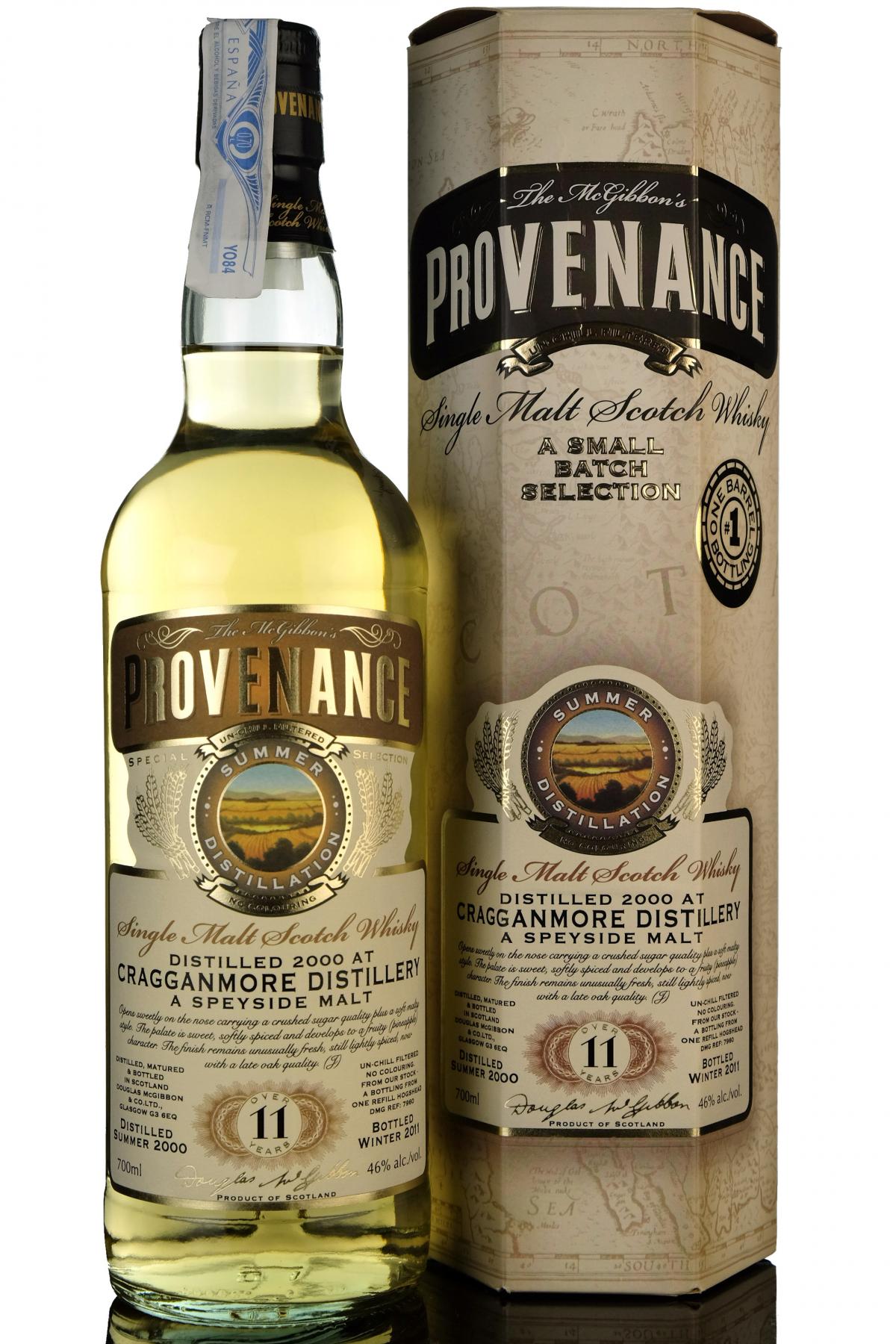 Cragganmore 2000-2011 - 11 Year Old - Provenance