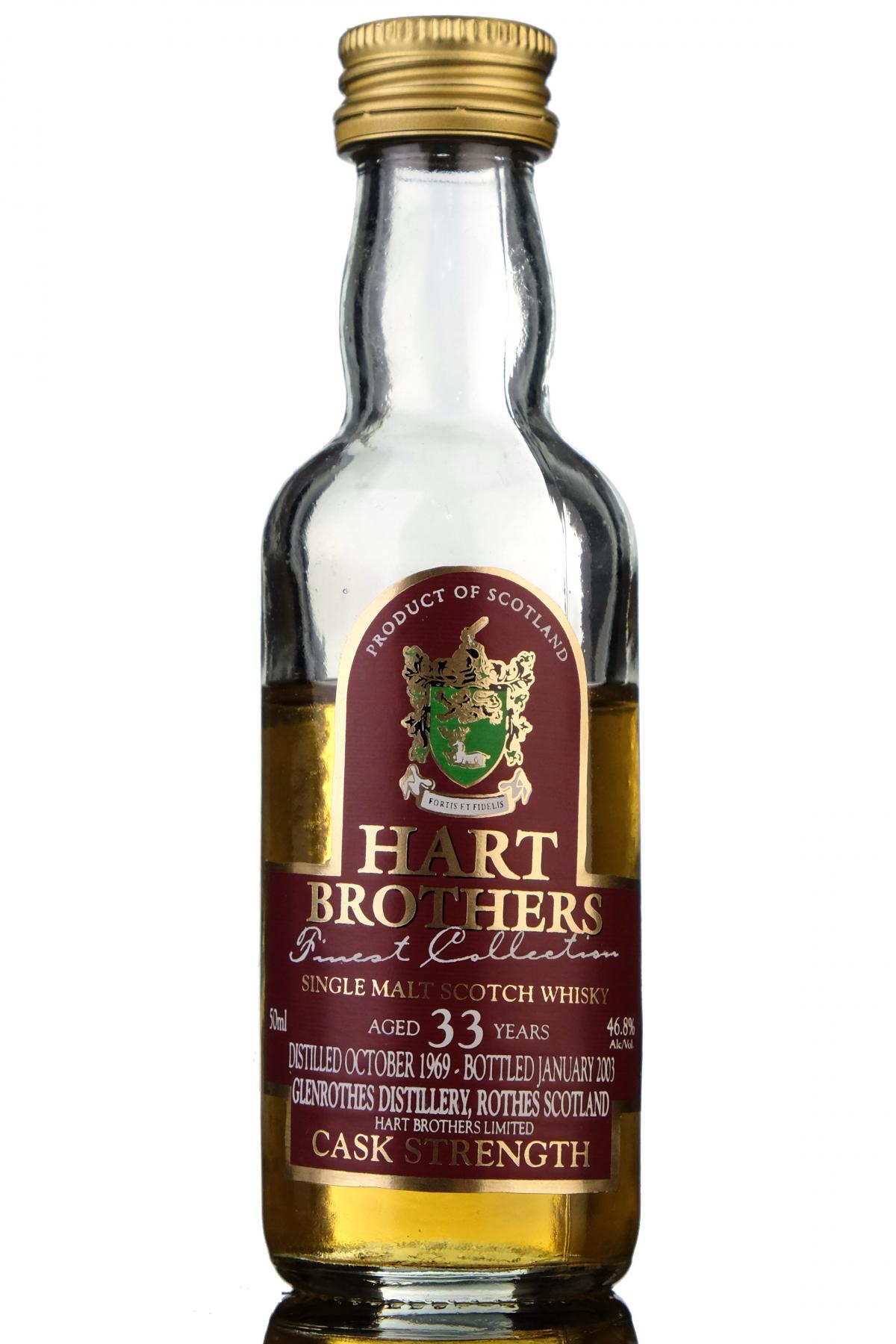 Glenrothes 1969-2003 - 33 Year Old Hart Brothers Miniature