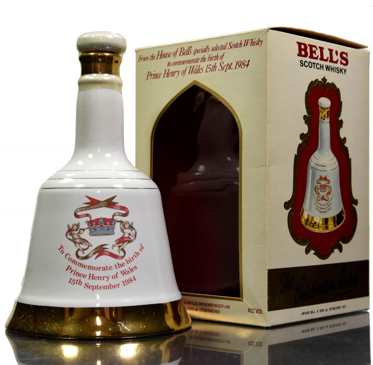 Bells Commemorate Decanter - The Birth Of Prince Henry Of Wales 1984