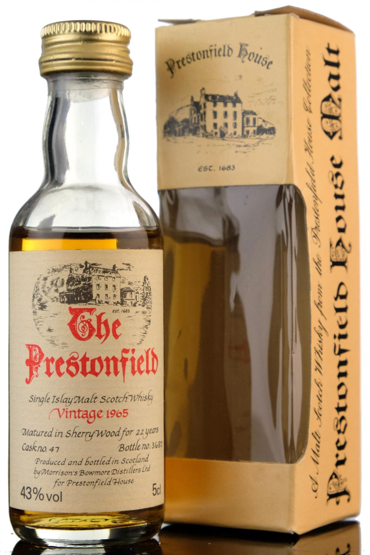 Bowmore 1965 - 22 Year Old - The Prestonfield Miniature