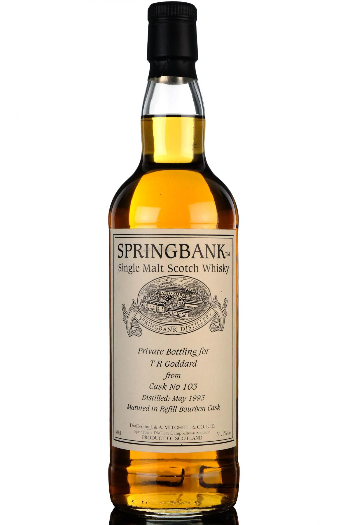 Springbank 1993 - 23 Year Old - Custom Private Bottling - Single Cask 103
