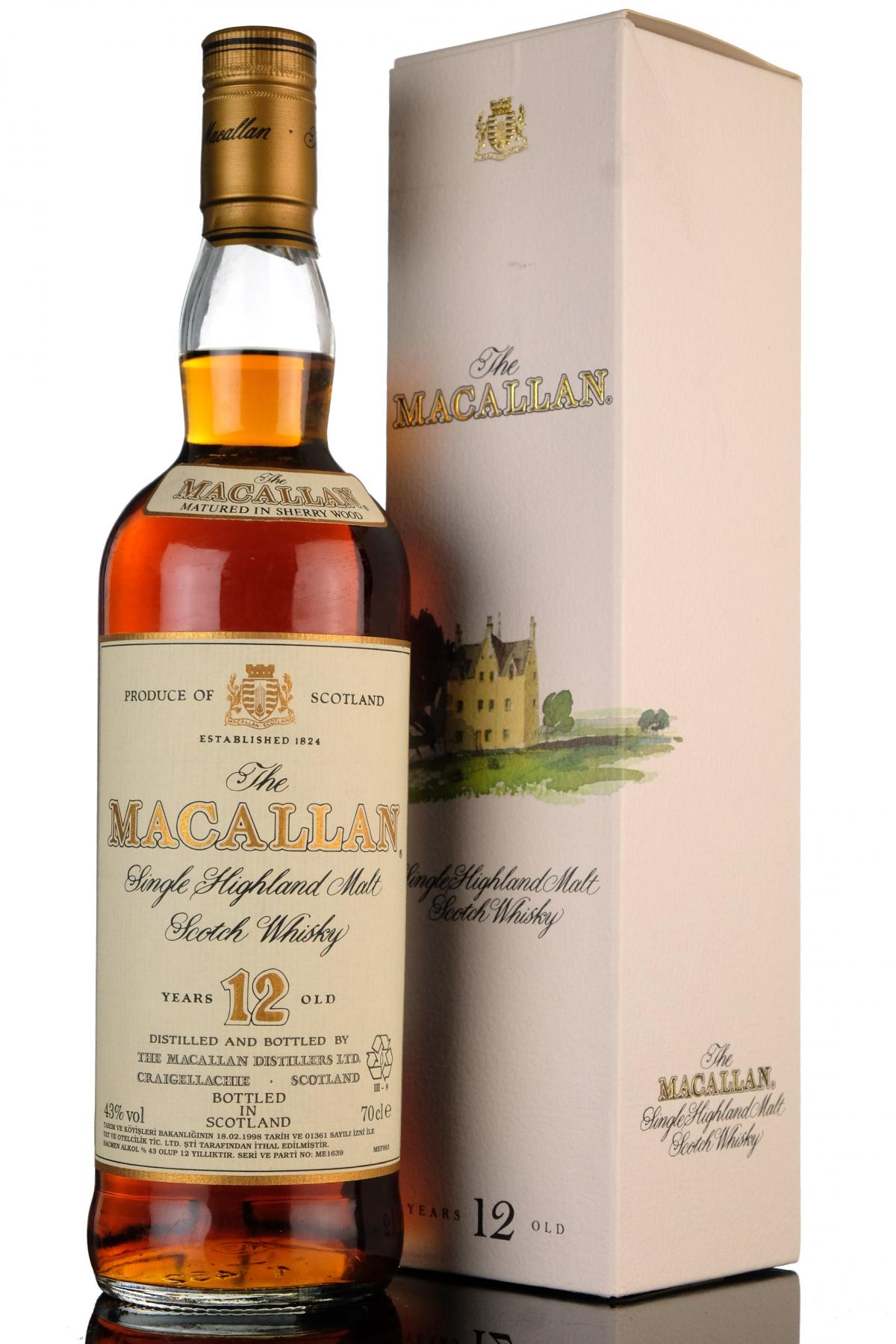 Macallan 12 Year Old - Sherry Cask - 1990s