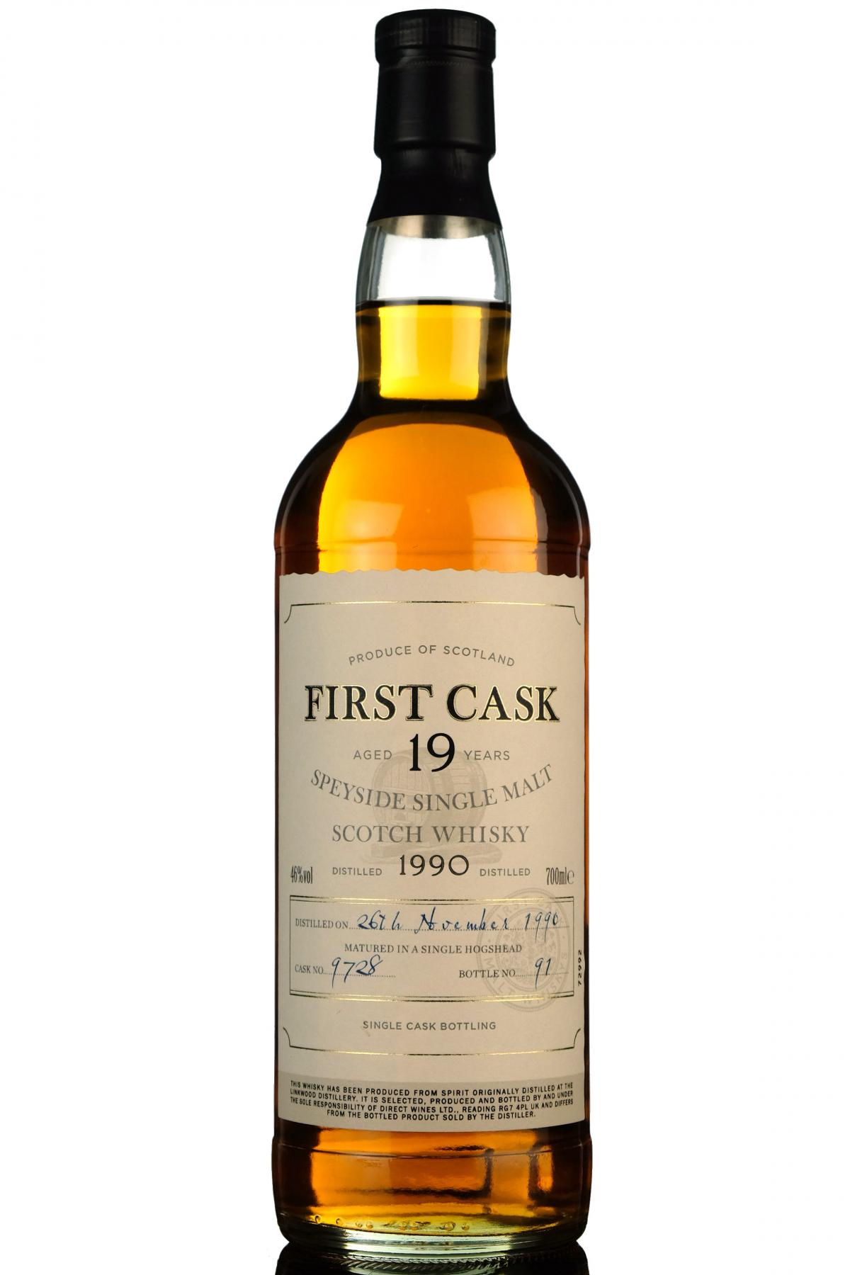 Linkwood 1990 19 First Cask 9728