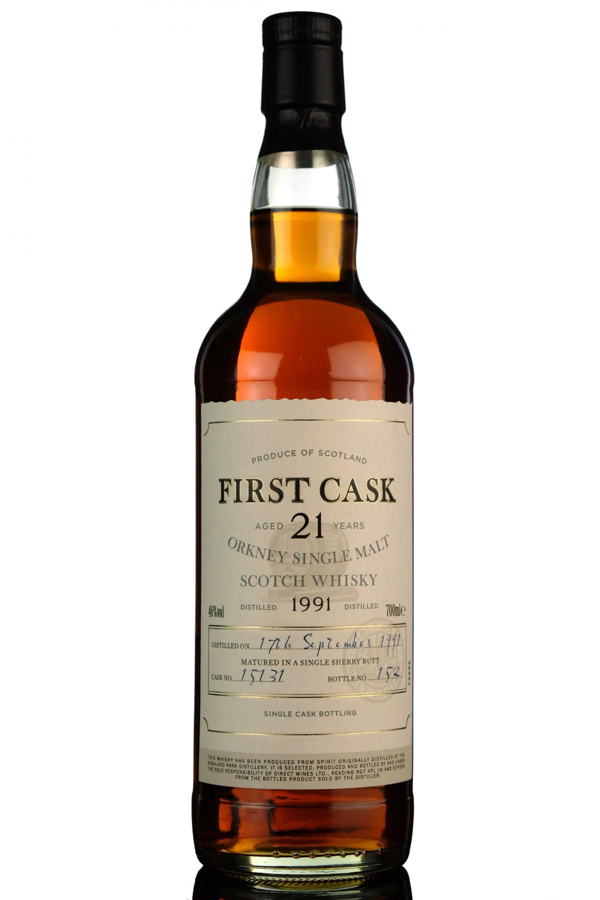 Highland Park 1991 21 First Cask 15131