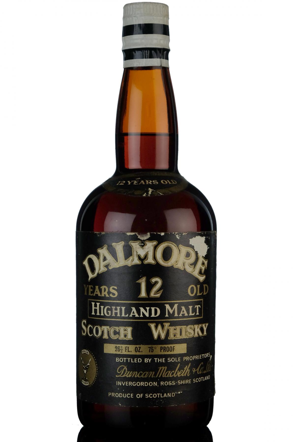 Dalmore 12 Year Old  Duncan Macbeth  1960s