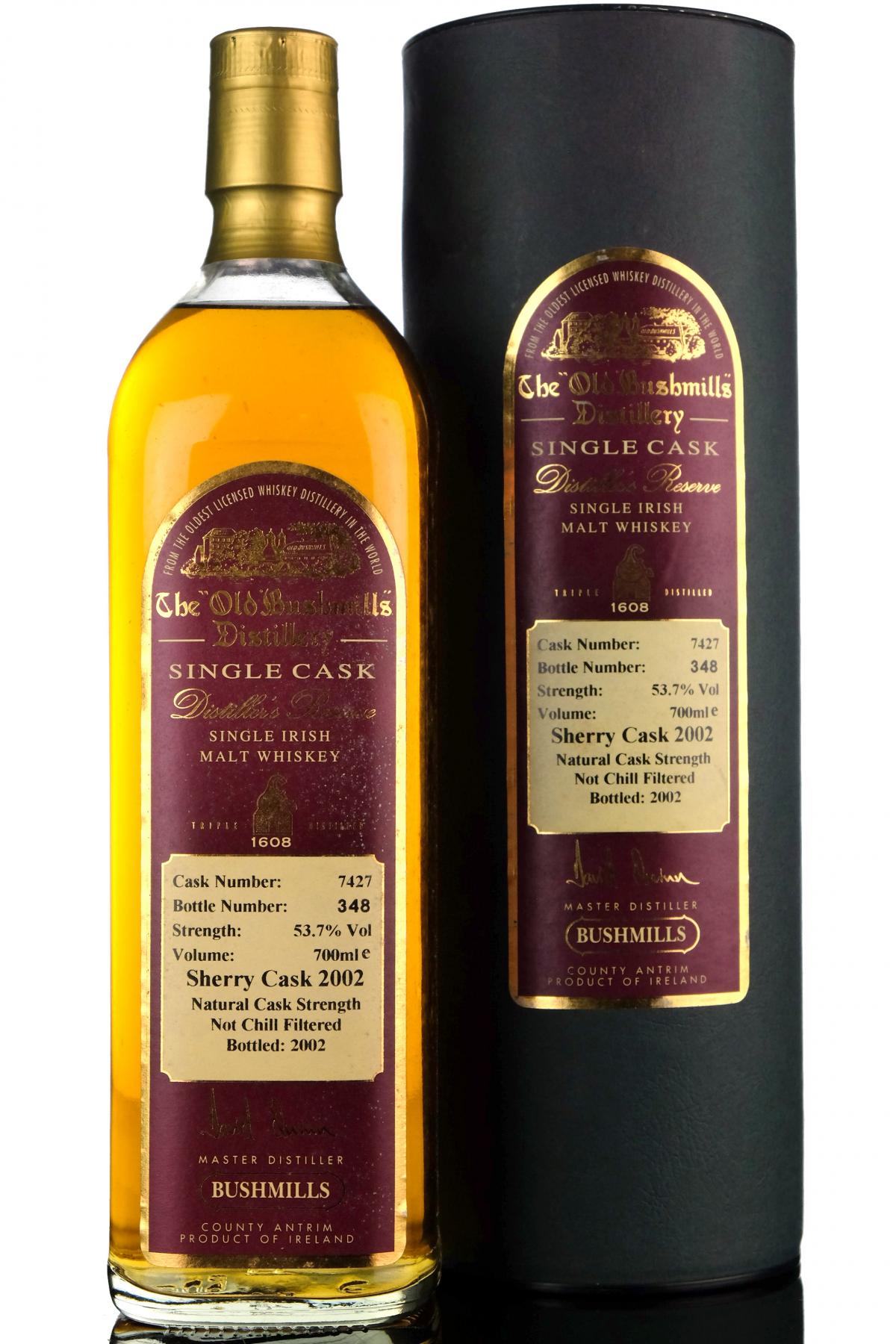 Bushmills Distillers Reserve Irish Whiskey Cask 7427