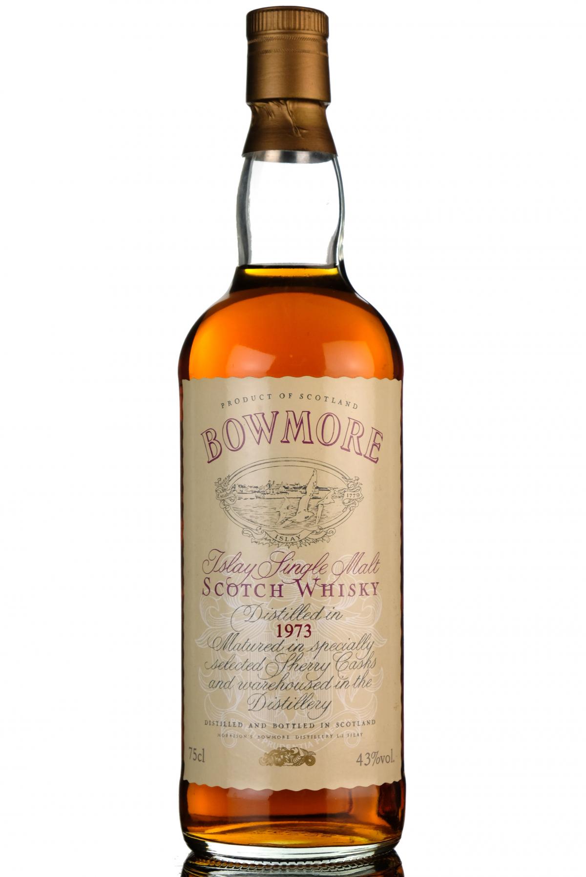 Bowmore 1973 - Sherry Cask - Vintage Label - Butts 5175 & 5176