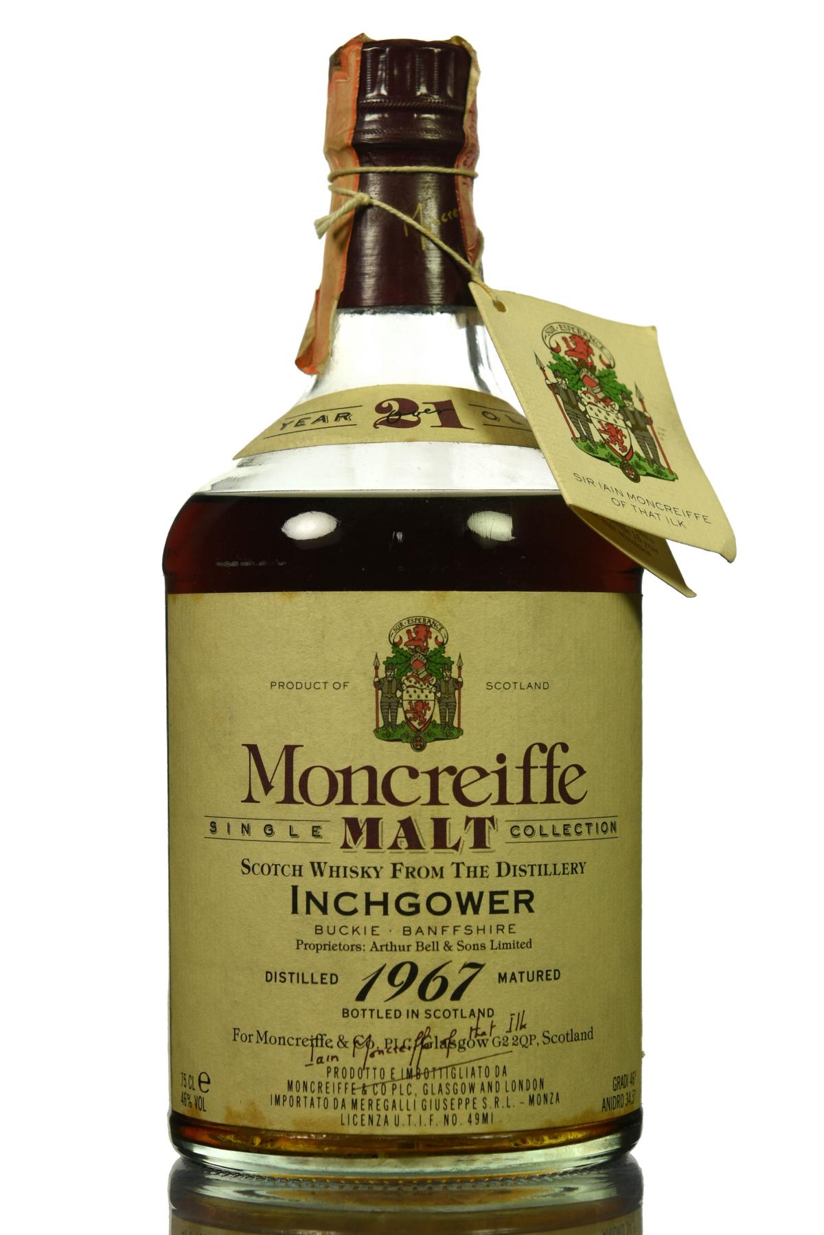 Inchgower 1967 - 21 Year Old - Moncreiffe