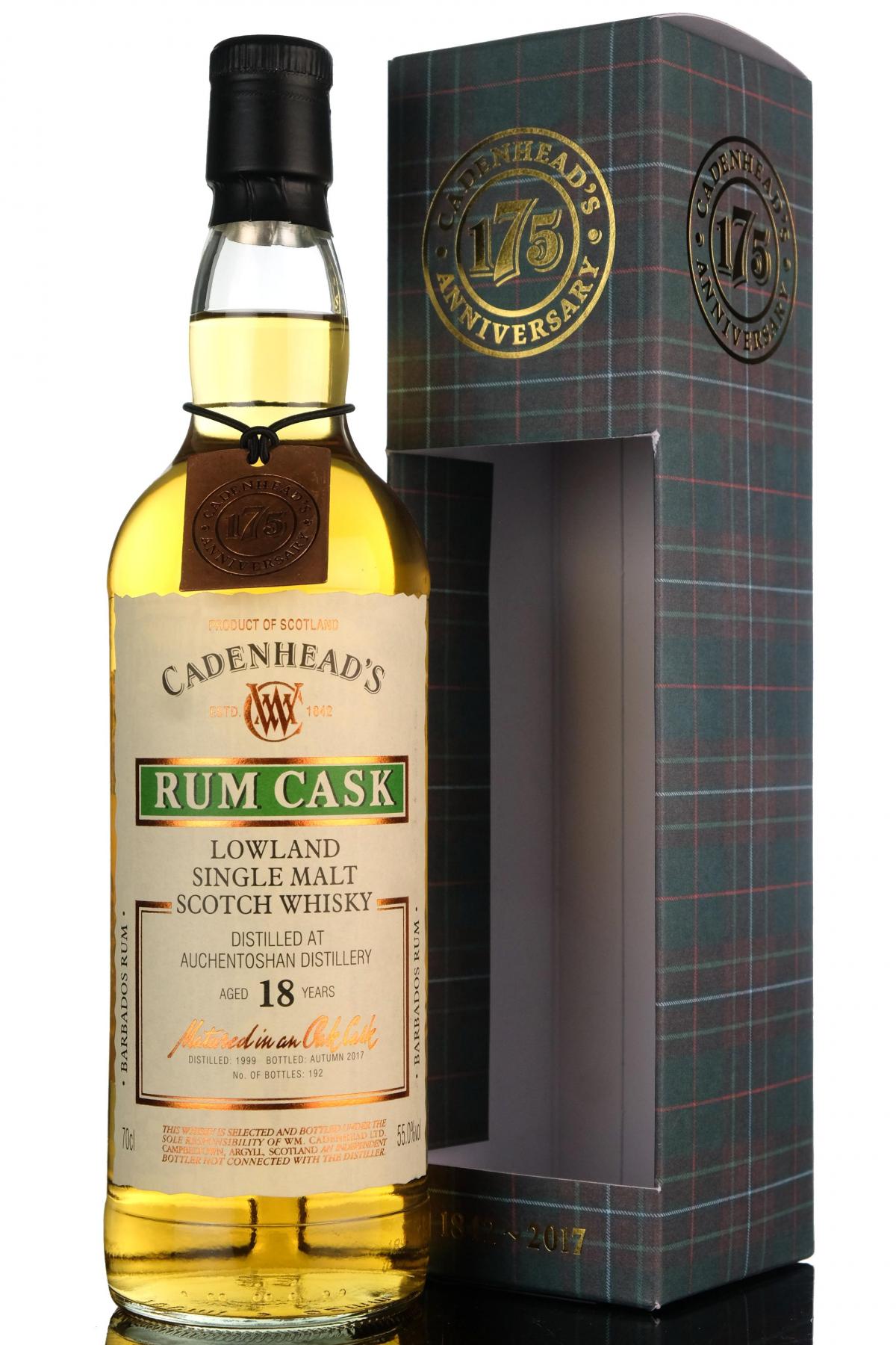 Auchentoshan 1999 - 2017 18 Cadenheads Rum Cask 175th Anniversary